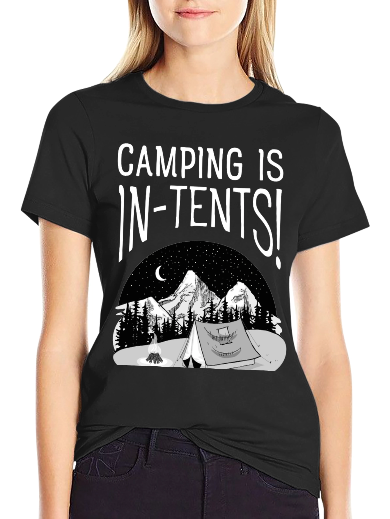 Camping Is In-Tents T-Shirt Graphic Tee