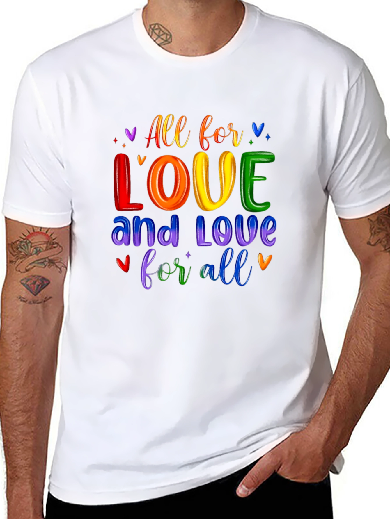Love For All Rainbow Graphic Tee