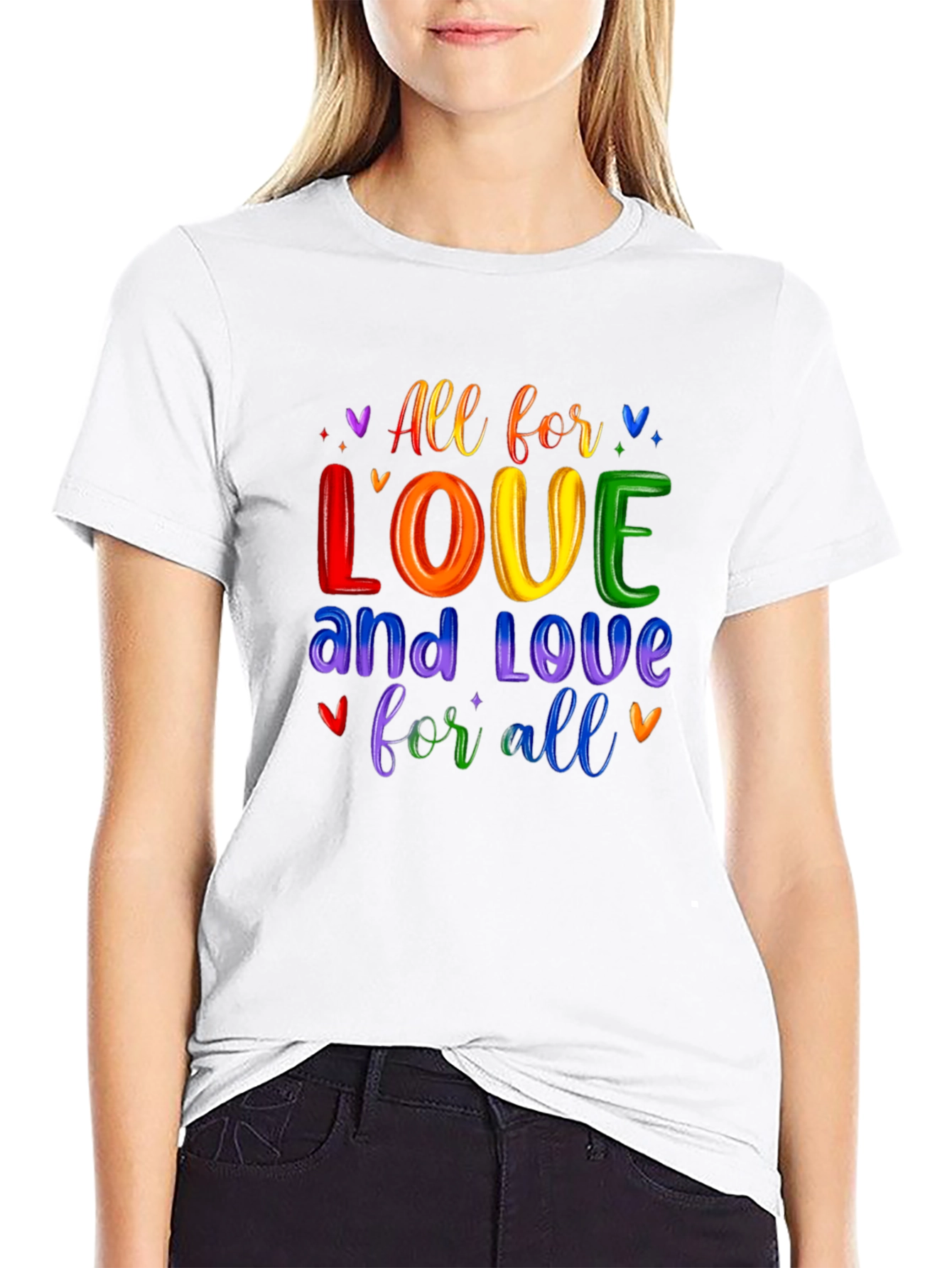 Love For All Rainbow Graphic Tee