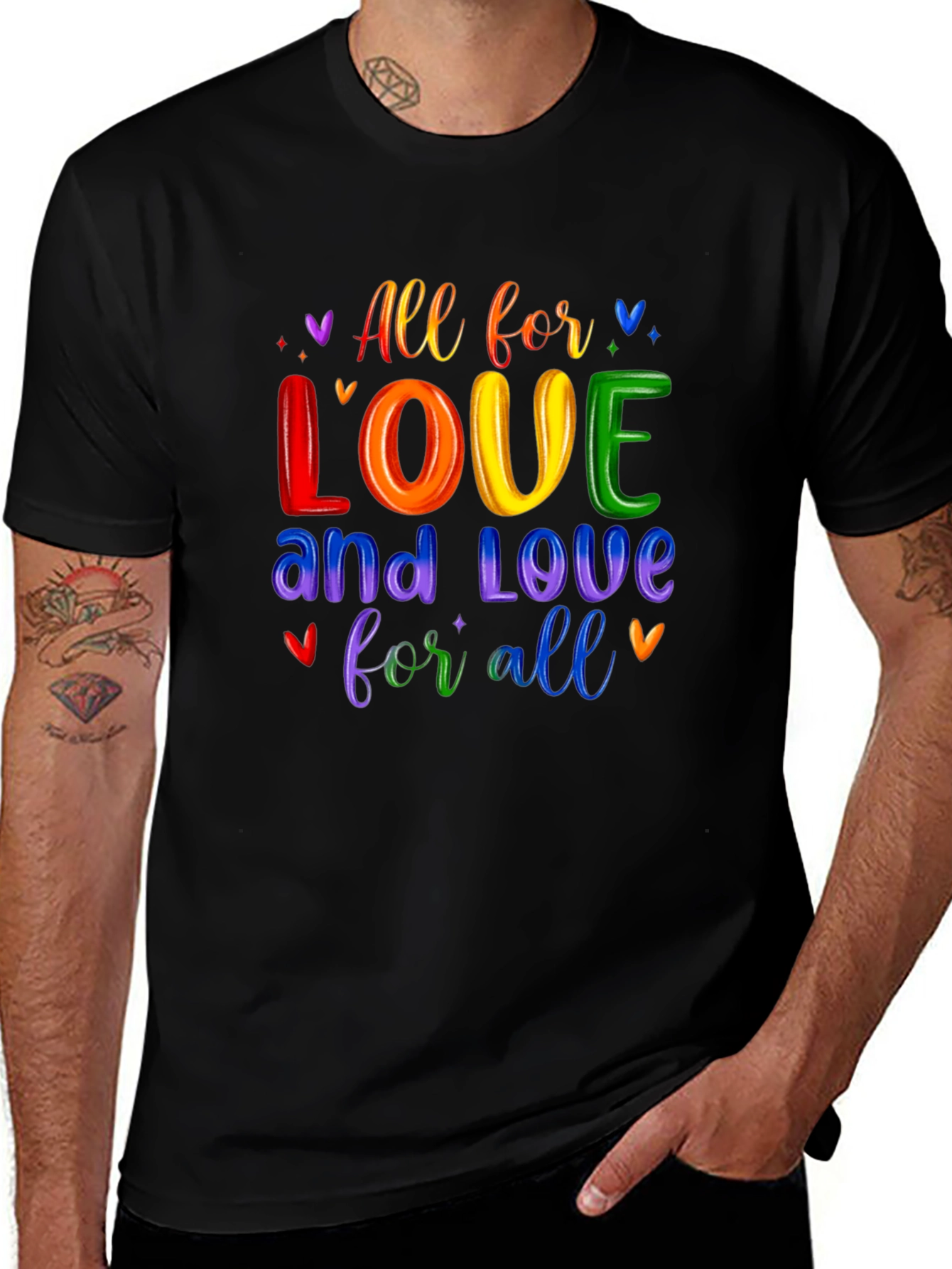 Love For All Rainbow Graphic Tee