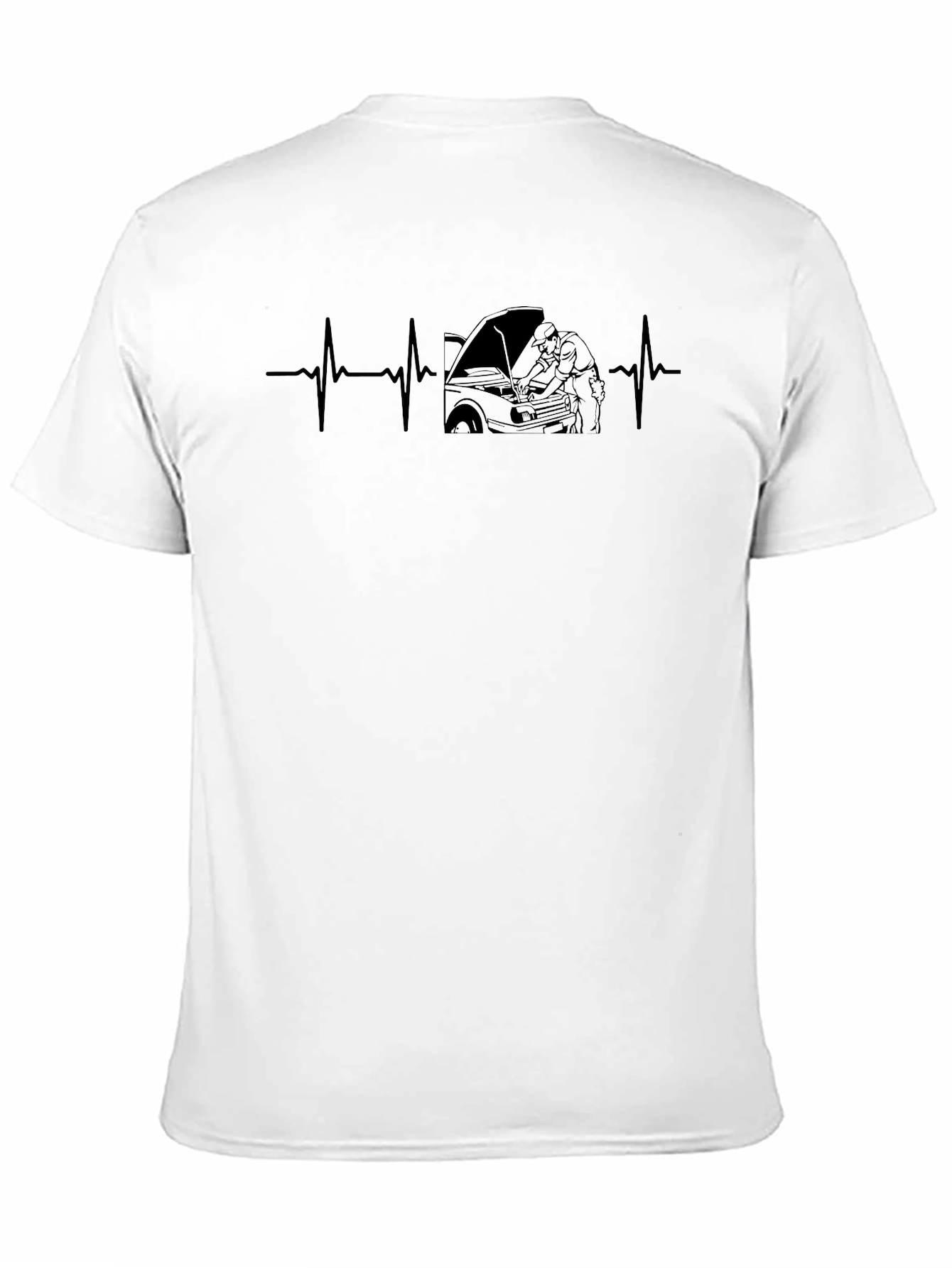 Mechanic Heartbeat T-Shirt - Auto Repair Design