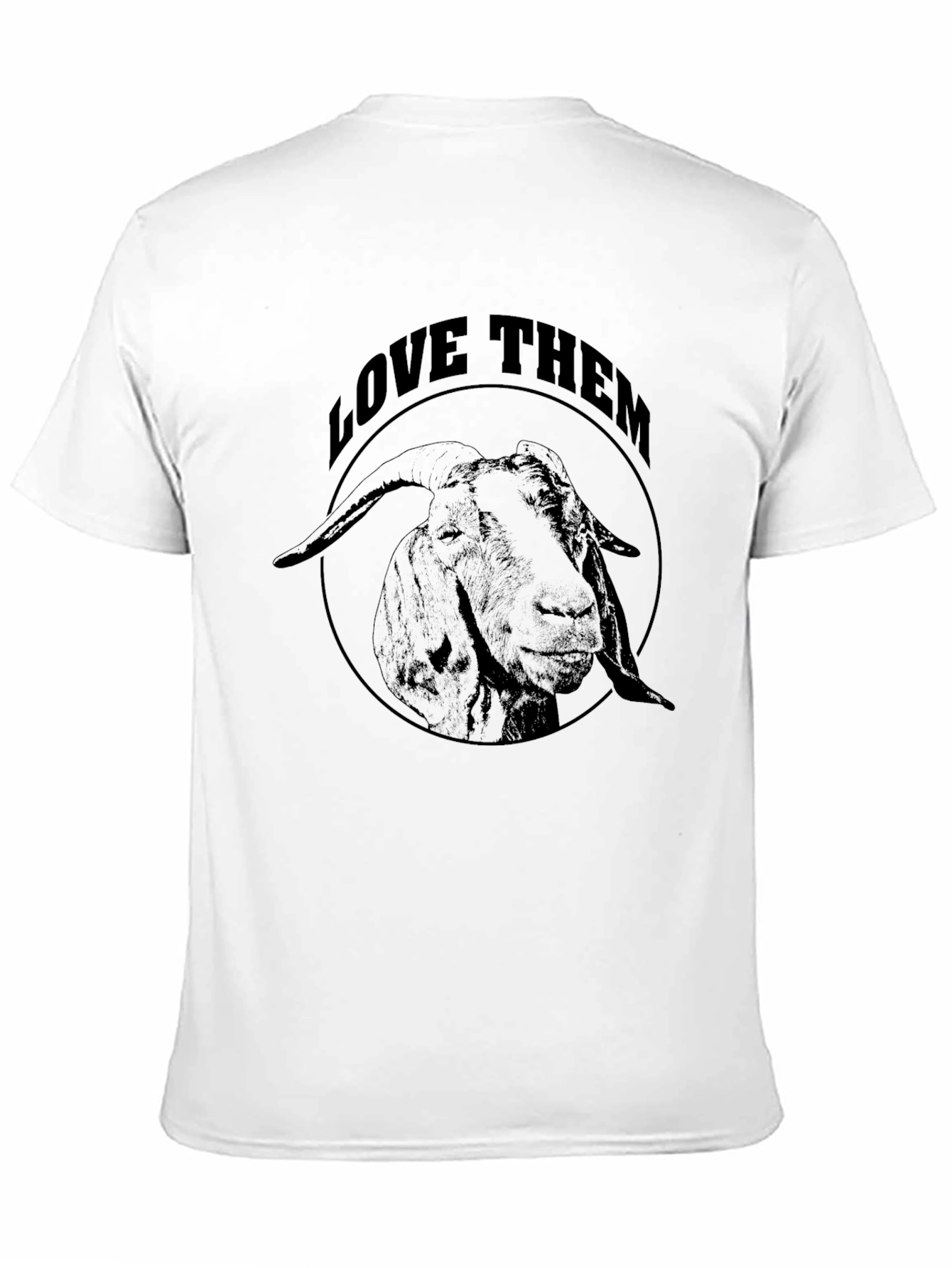 Love Them Goat Graphic Tee - Black Cotton T-Shirt