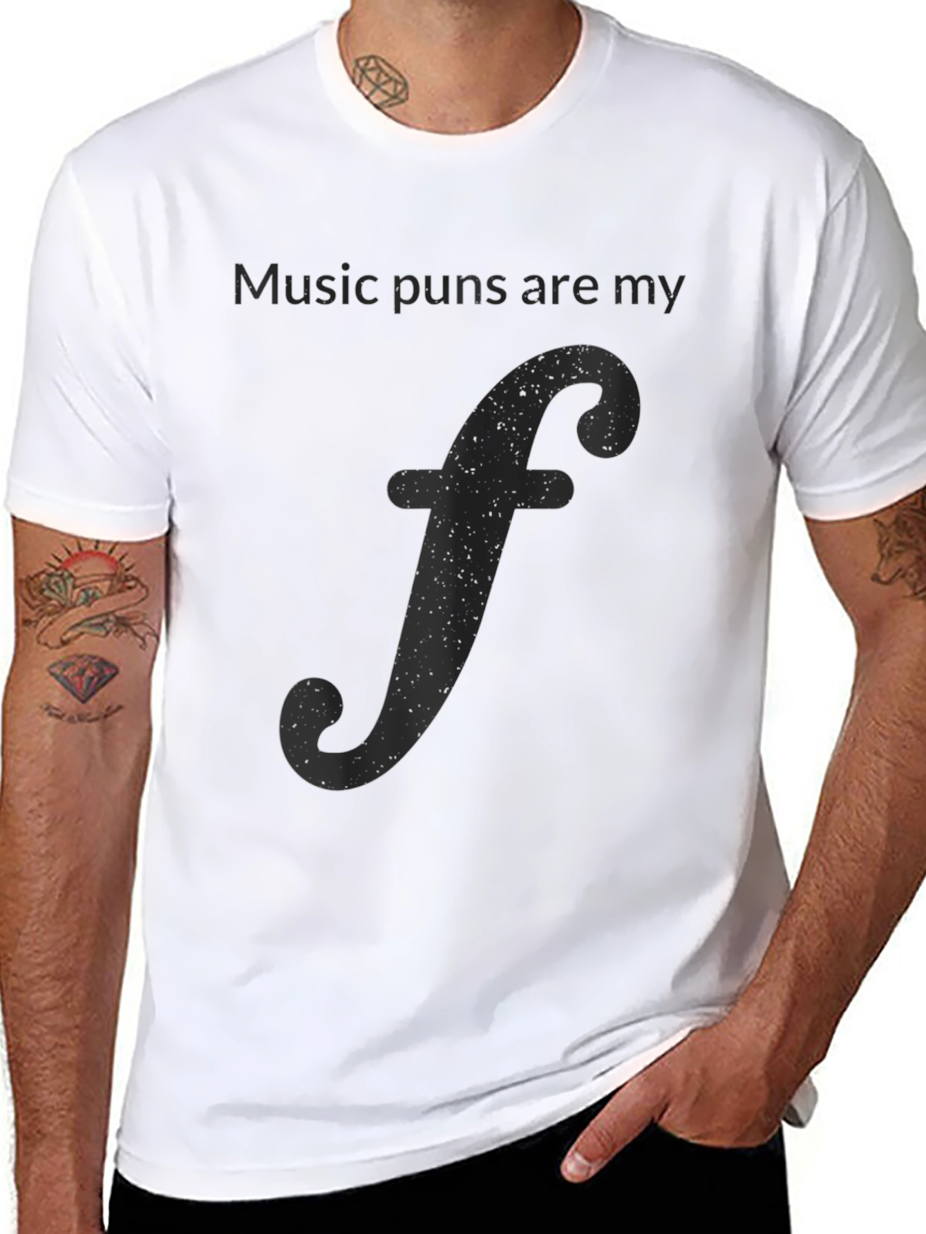Music Pun T-Shirt - Funny Treble Clef Design