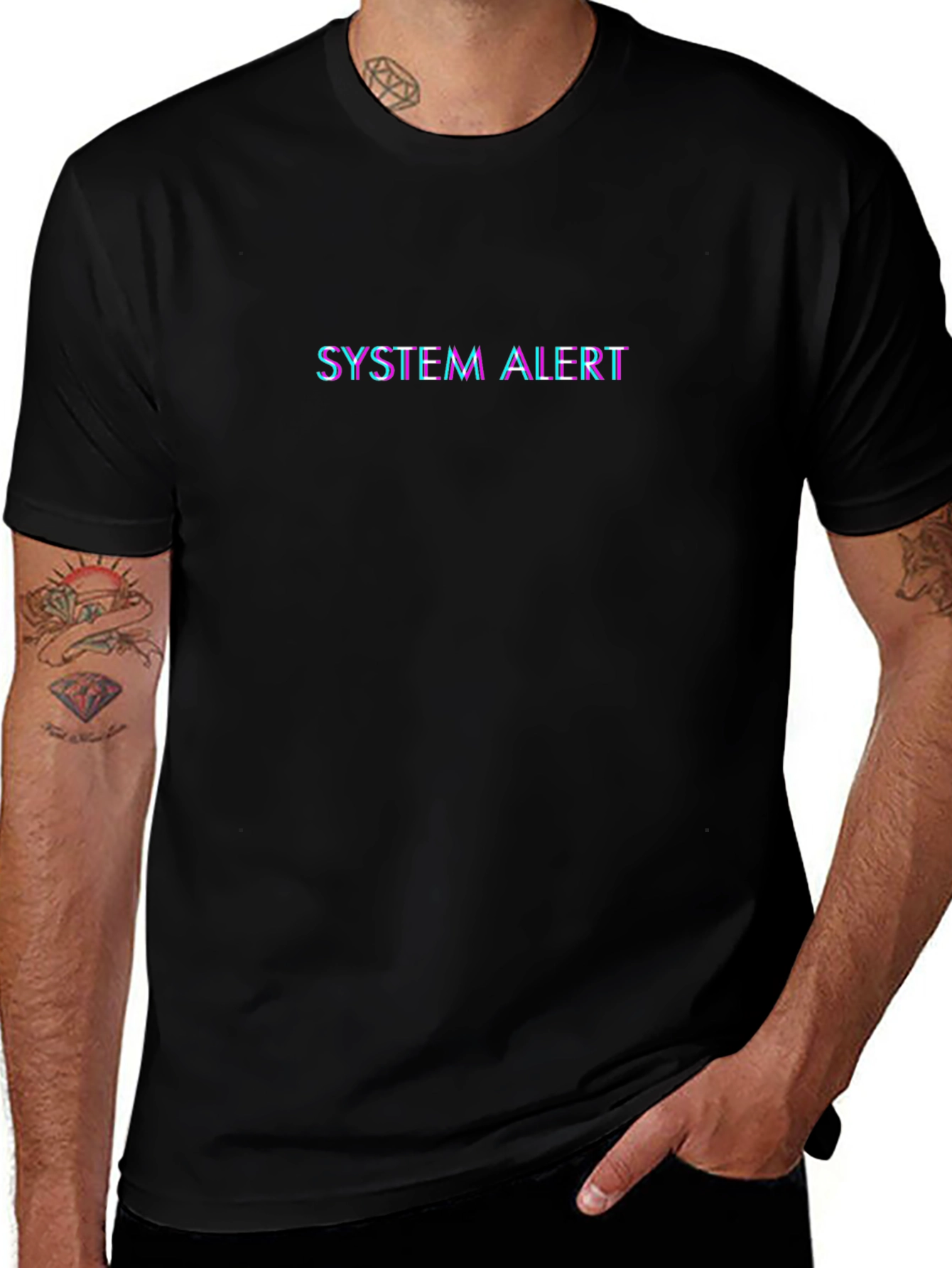 System Alert Black T-Shirt