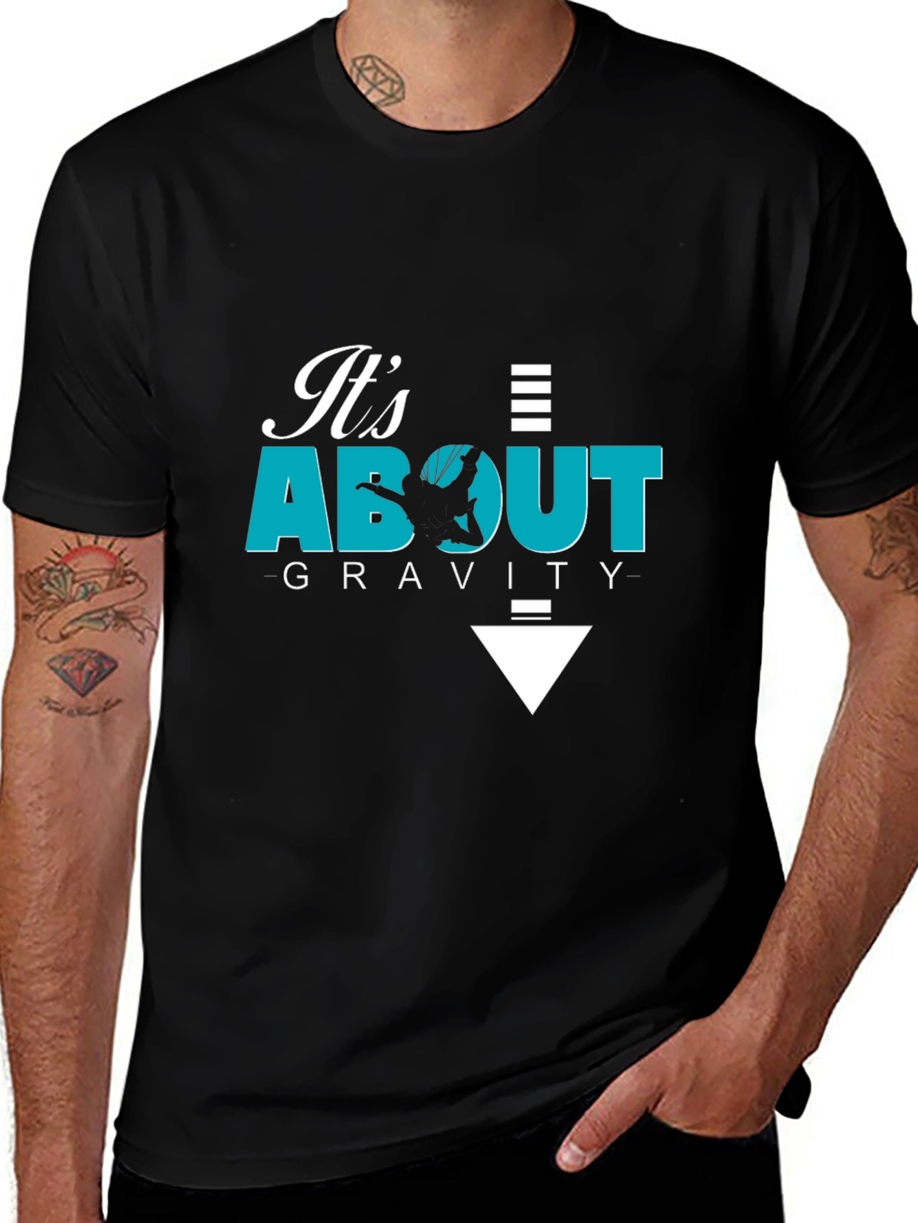 Its About Gravity - Black Graphic Tee