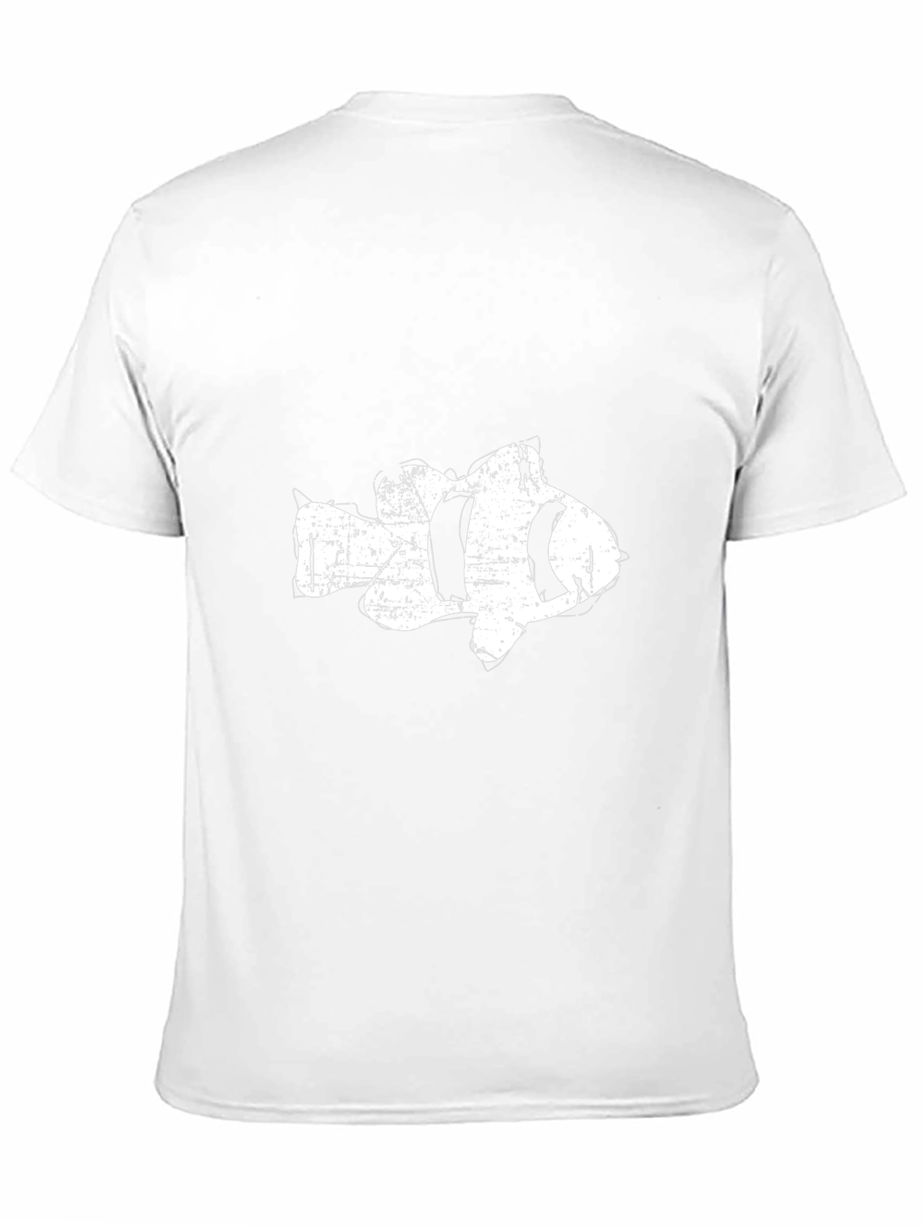 Clownfish Graphic Tee - Distressed Style - Black