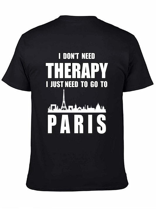 Therapy Paris T-Shirt Black Cotton