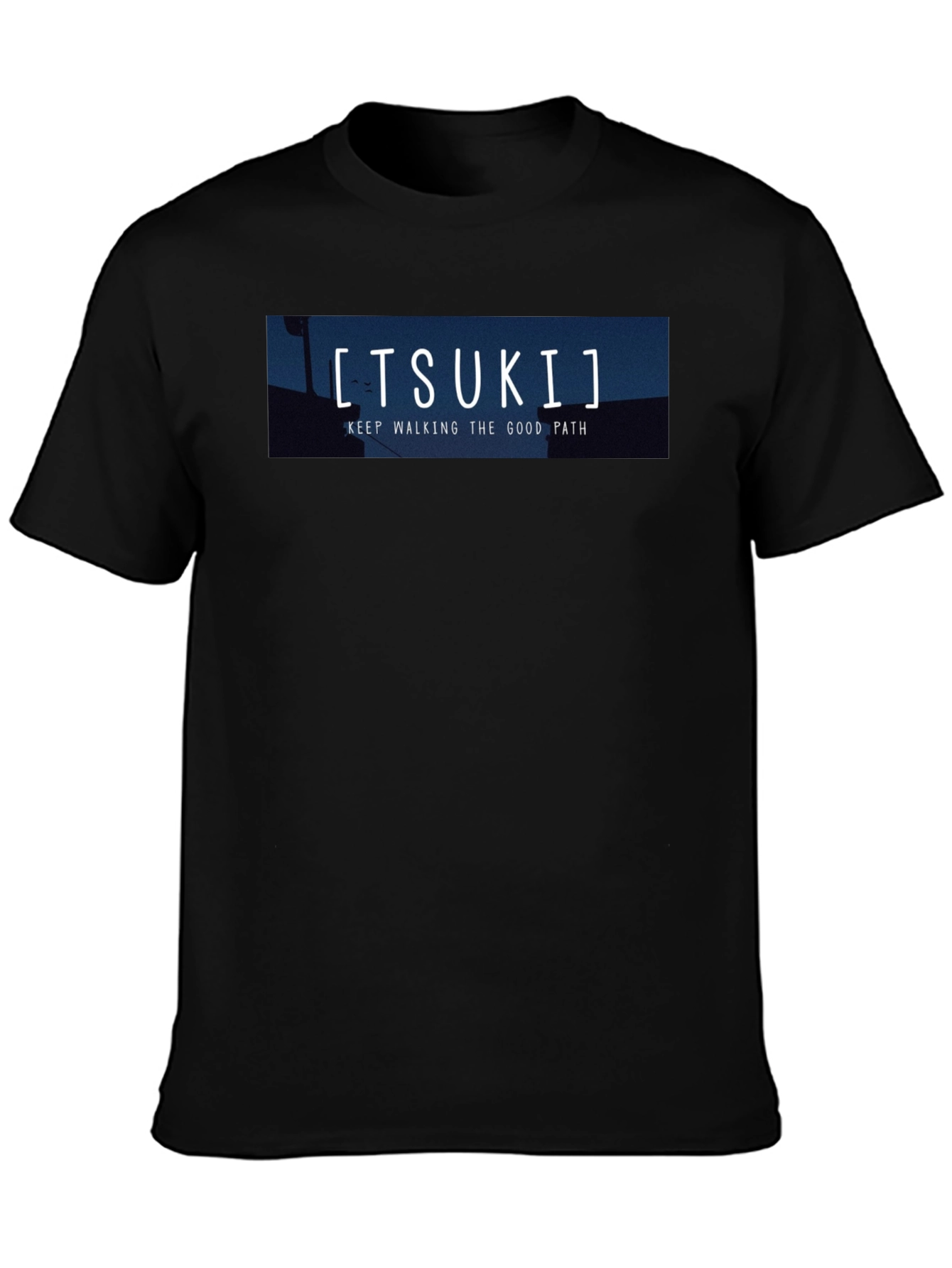 Tsuki Good Path Black Graphic Tee