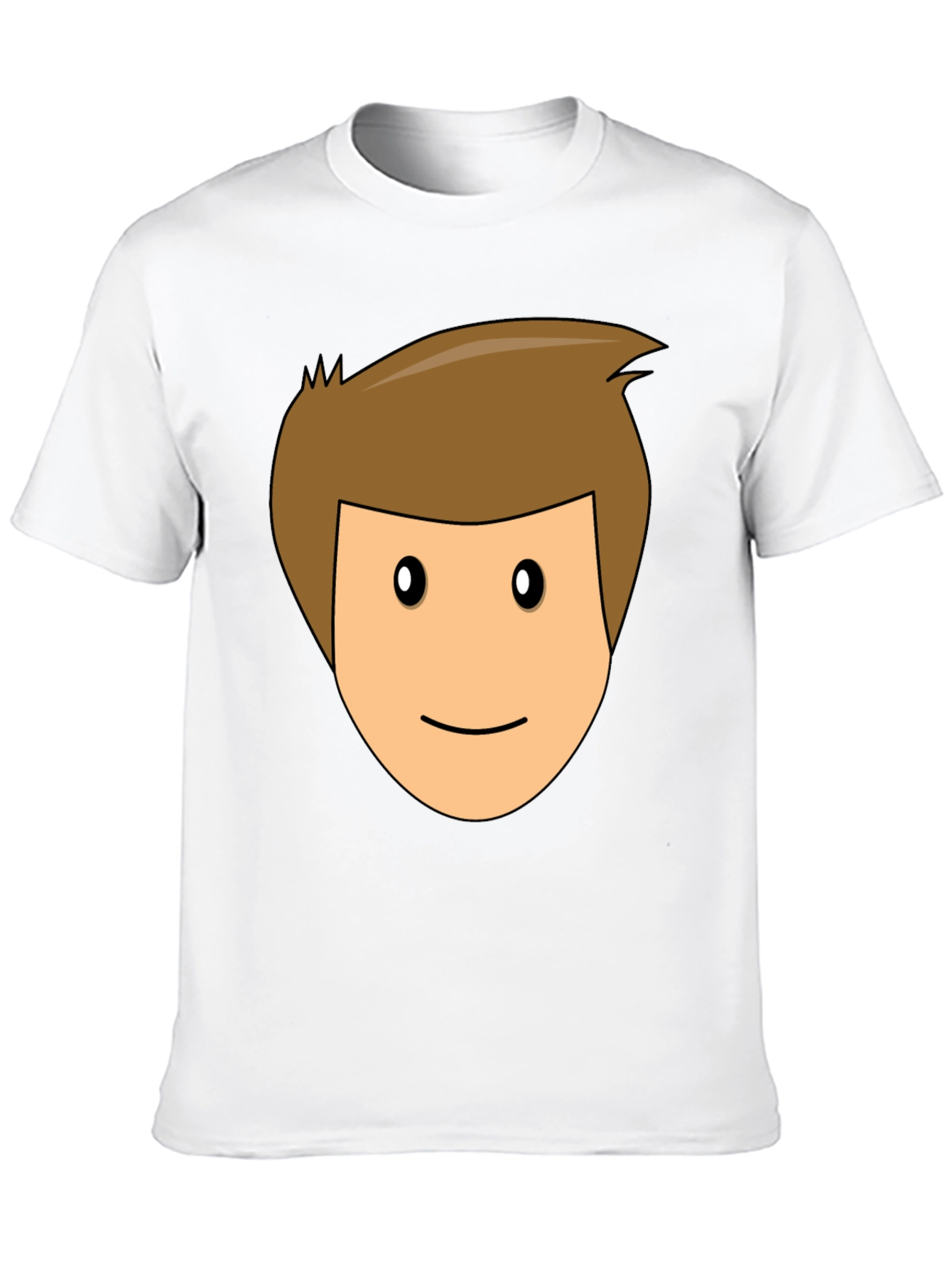 Cartoon Face Black T-Shirt Funny Graphic Tee Casual Wear