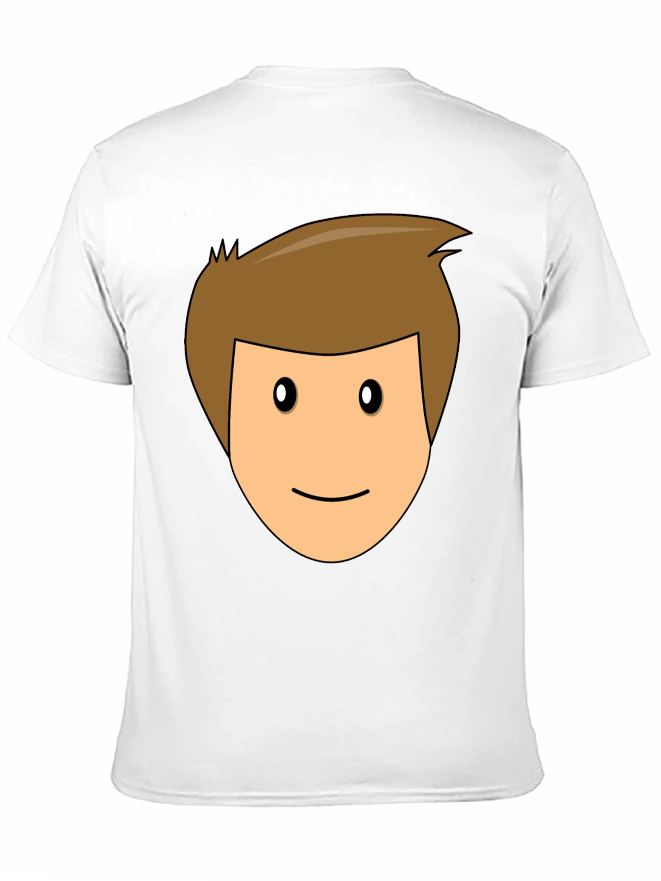 Cartoon Face Black T-Shirt Funny Graphic Tee Casual Wear
