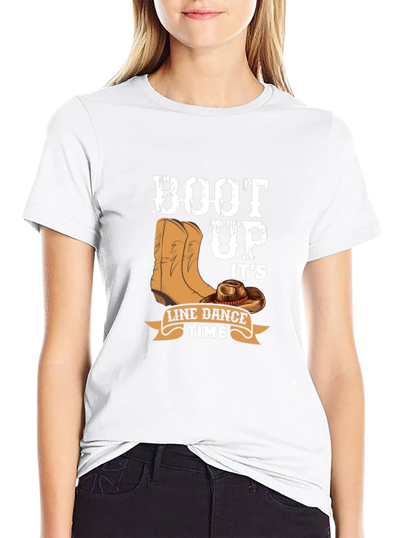 Boot Up Line Dance T-Shirt - Country Western Style