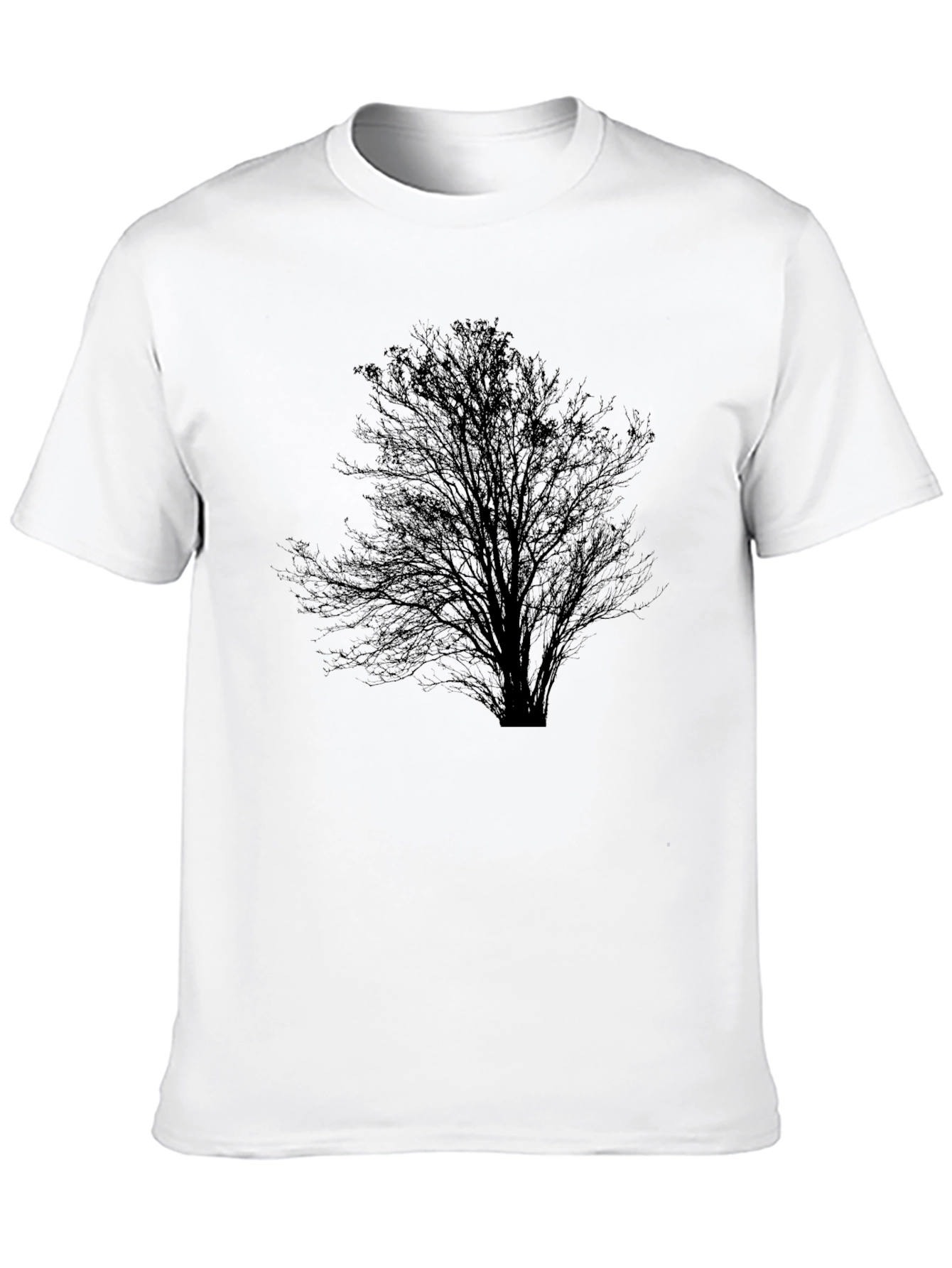 Mens Black Tree Silhouette Graphic Tee