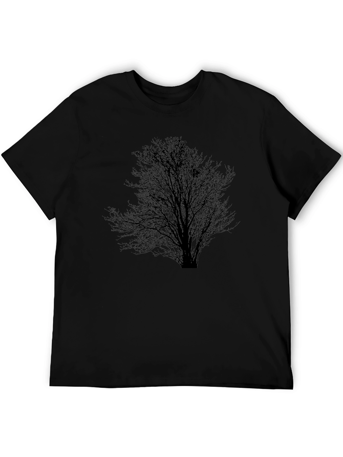 Mens Black Tree Silhouette Graphic Tee