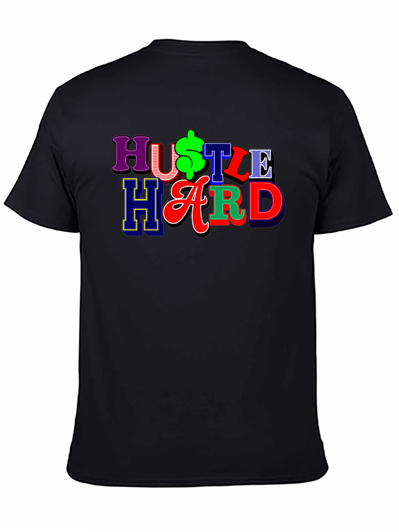 Hustle Hard Graphic Tee - Black T-Shirt