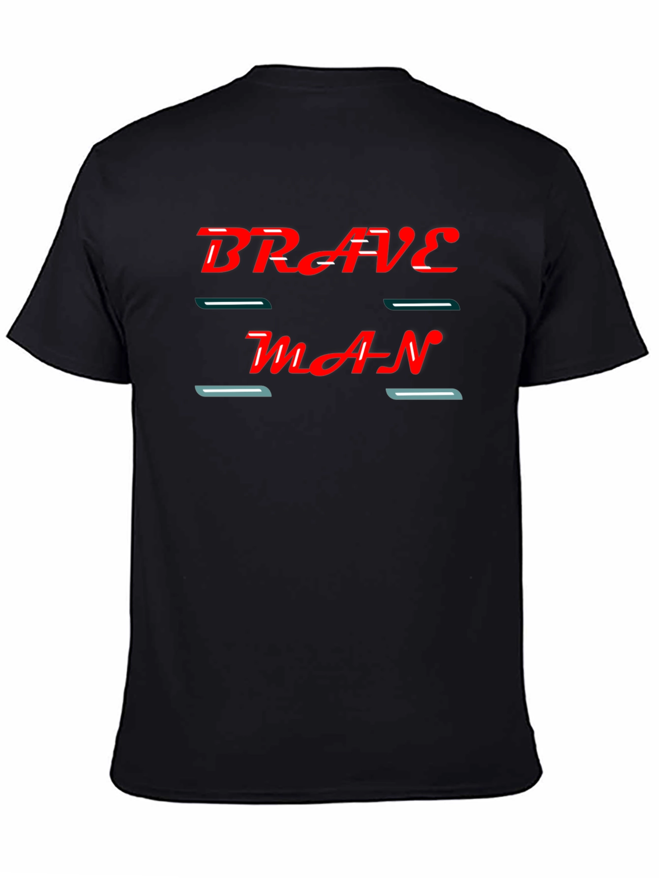 Brave Man Graphic Black T-Shirt
