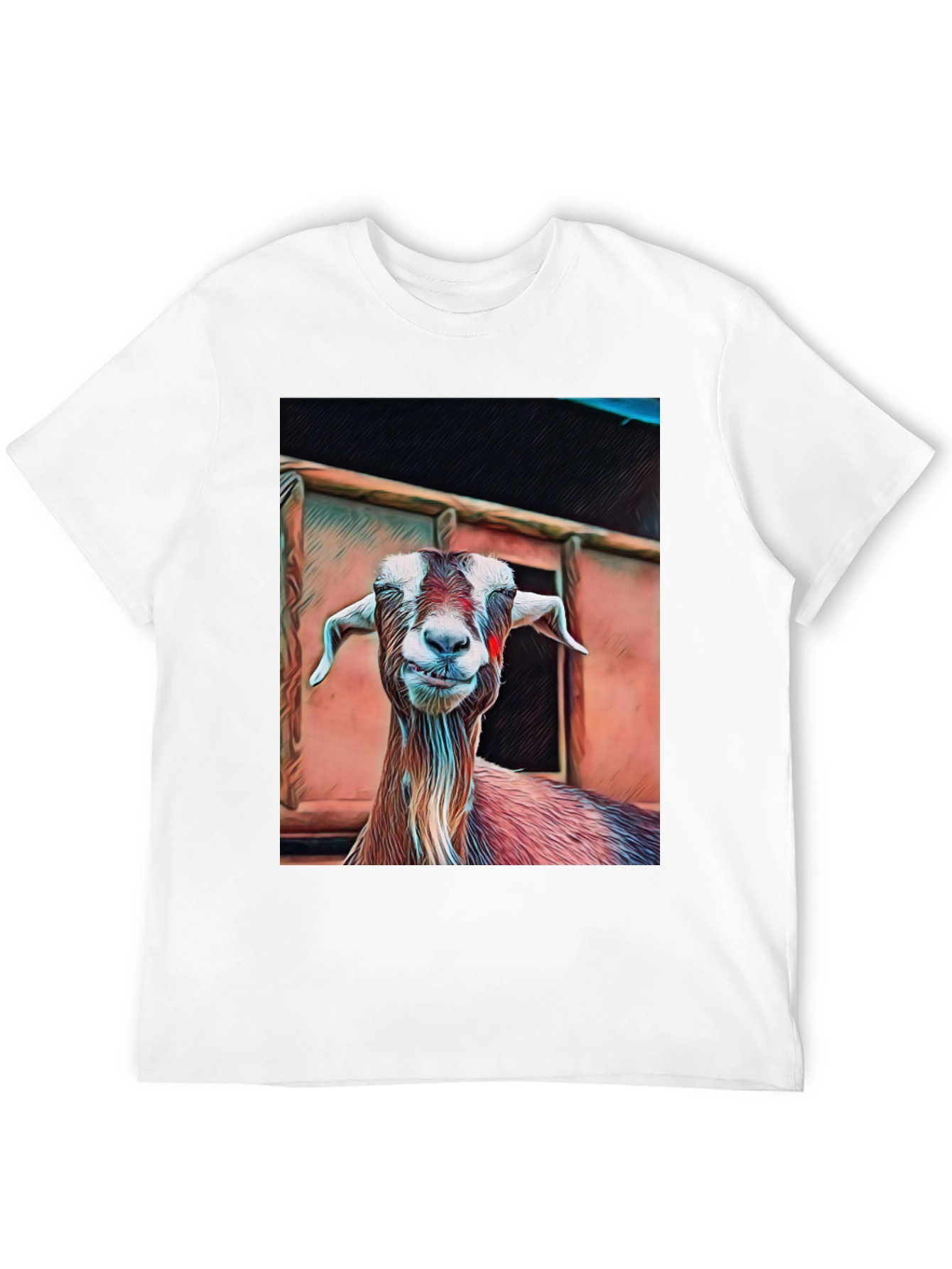 Goat Graphic Tee - Animal Lovers Black T-Shirt