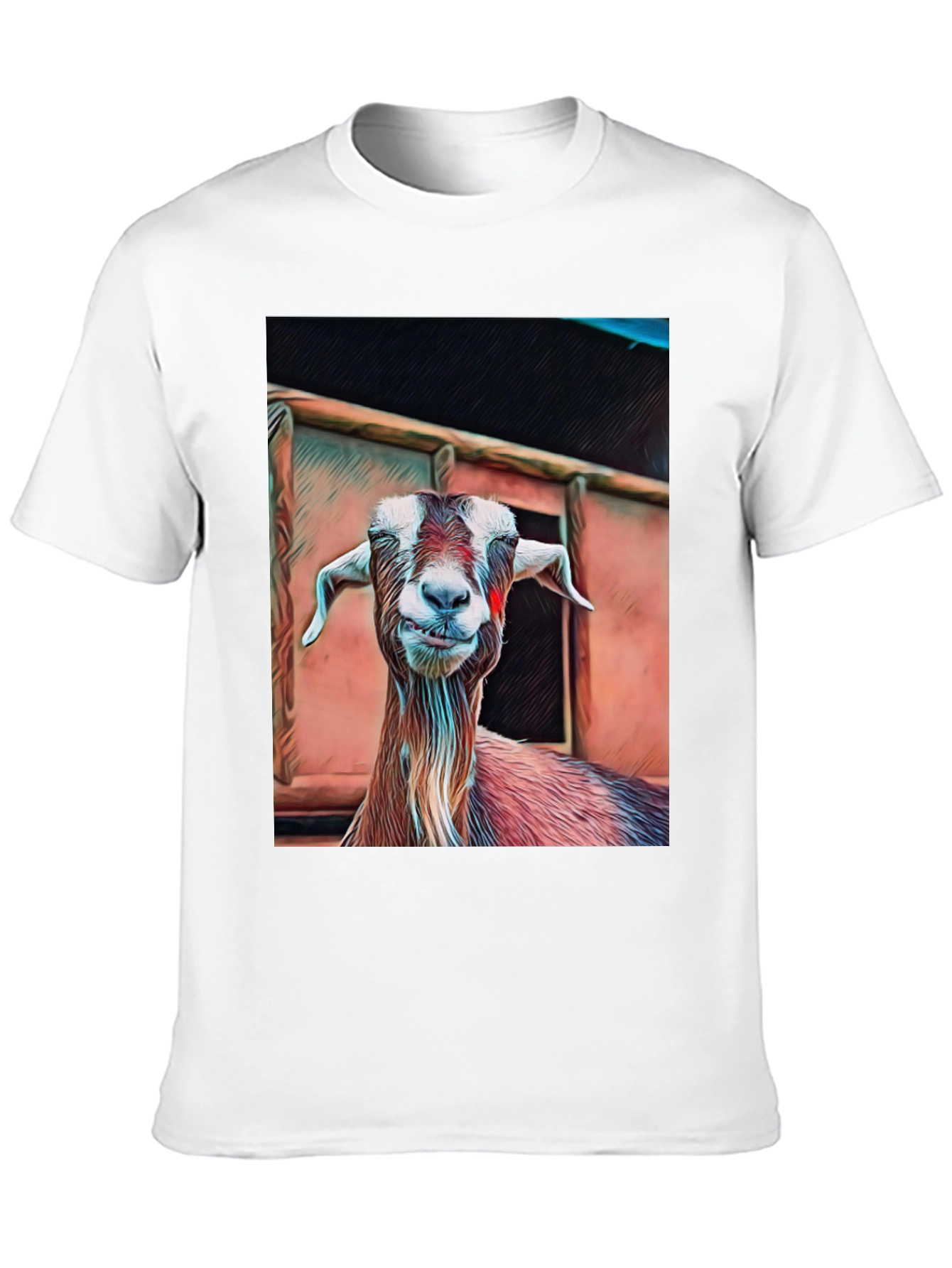 Goat Graphic Tee - Animal Lovers Black T-Shirt