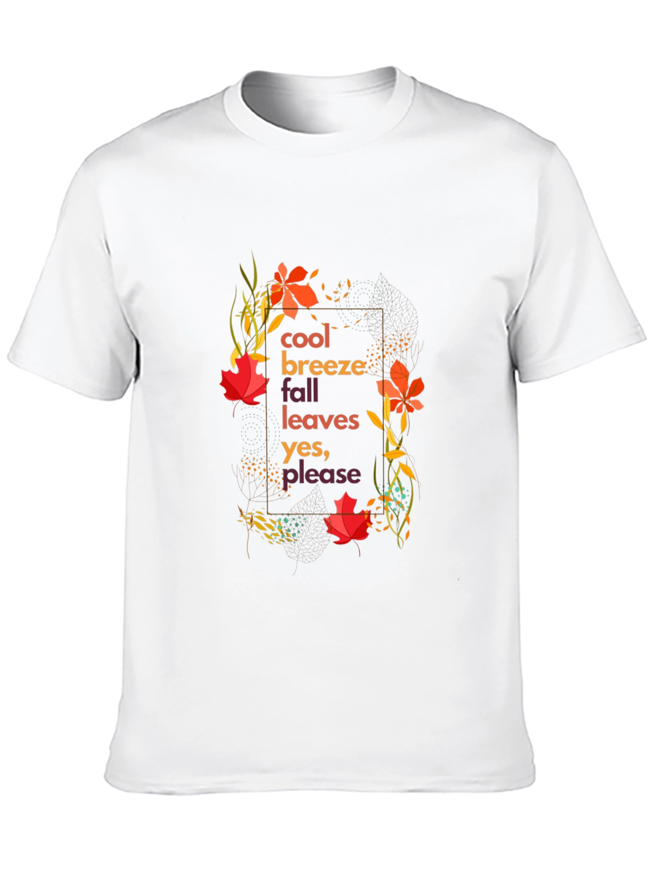 Cool Breeze Fall Leaves Graphic Tee