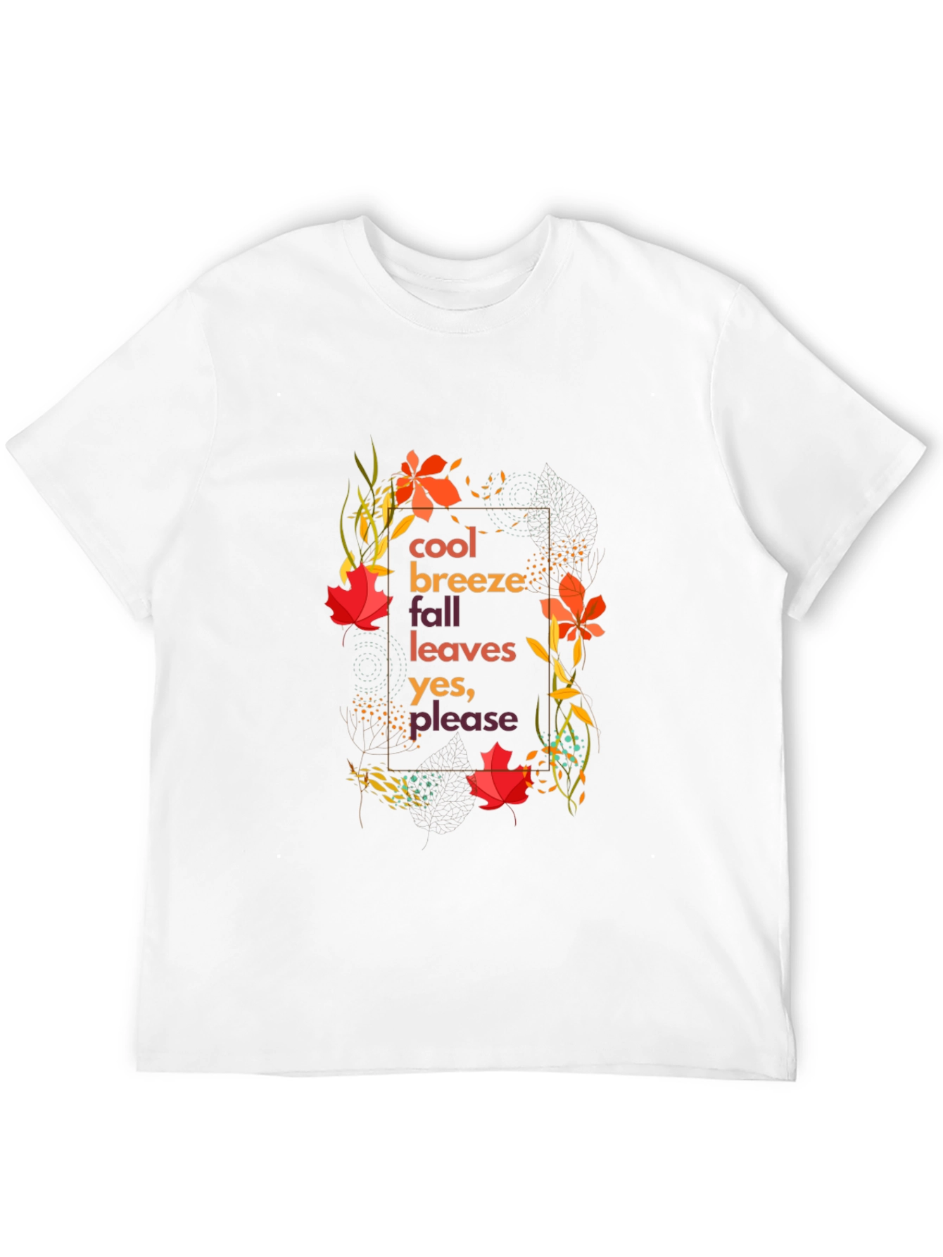 Cool Breeze Fall Leaves Graphic Tee