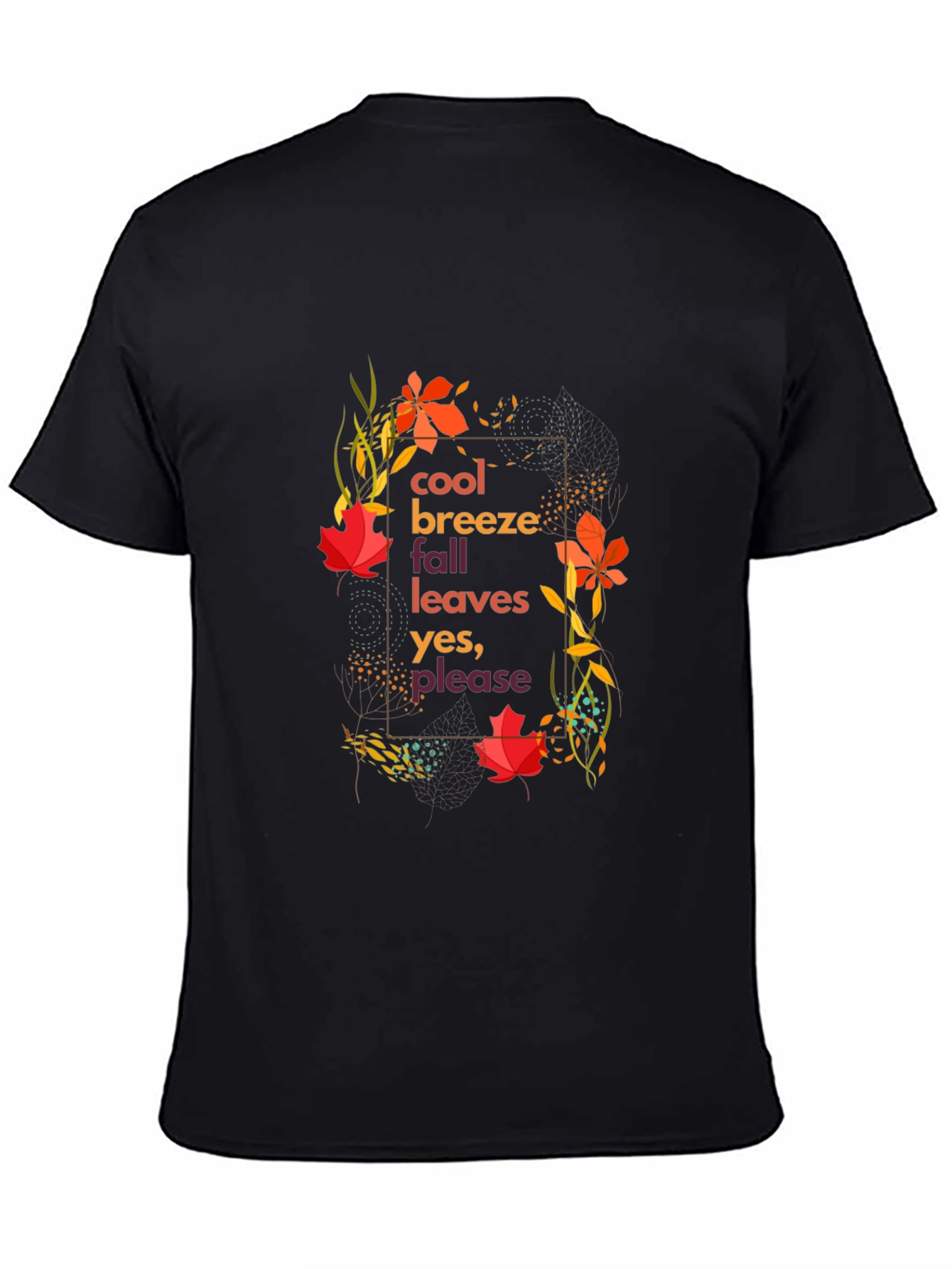 Cool Breeze Fall Leaves Graphic Tee