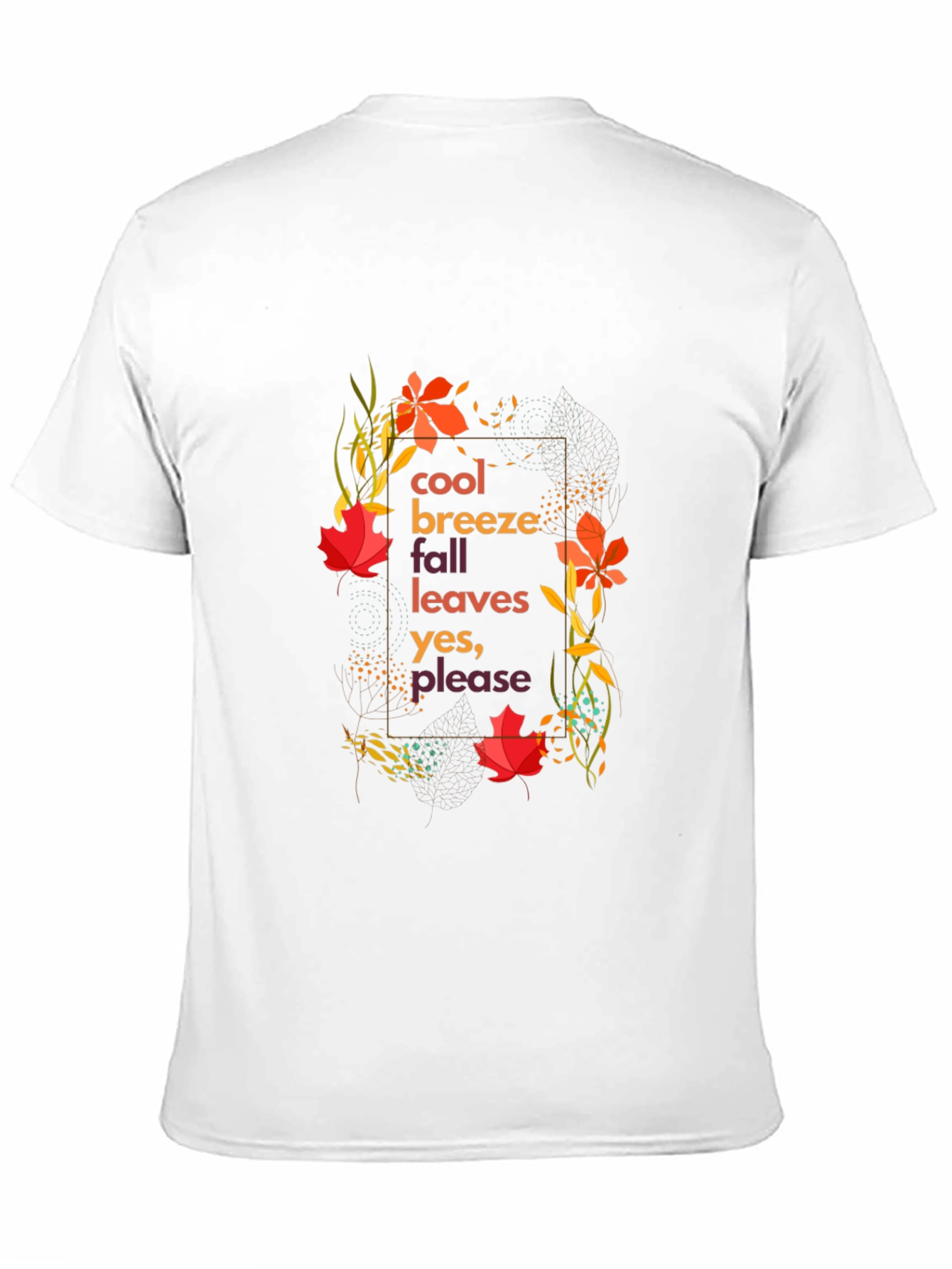 Cool Breeze Fall Leaves Graphic Tee