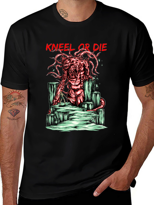 Kneel or Die Graphic Tee - Mens Black T-Shirt