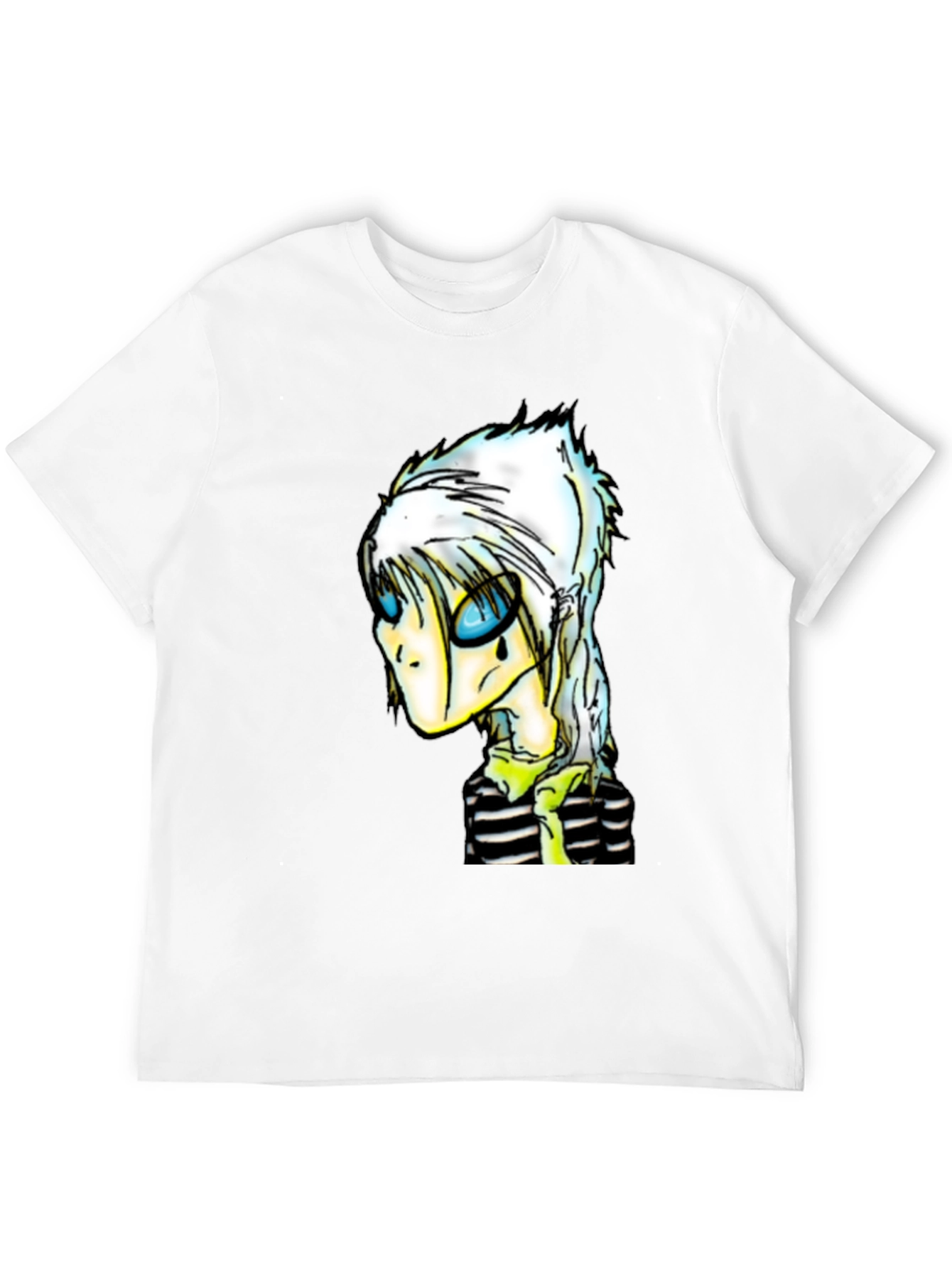 Unique Cartoon Character Black T-Shirt