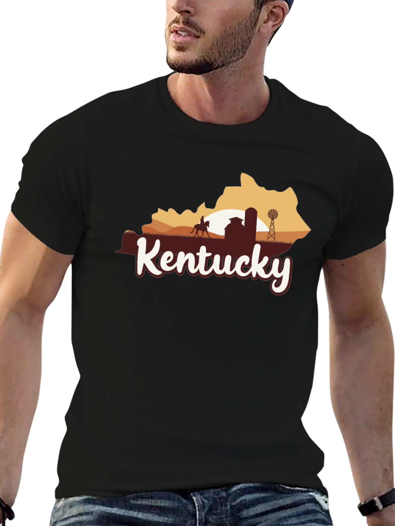 Kentucky State Silhouette Graphic T-Shirt