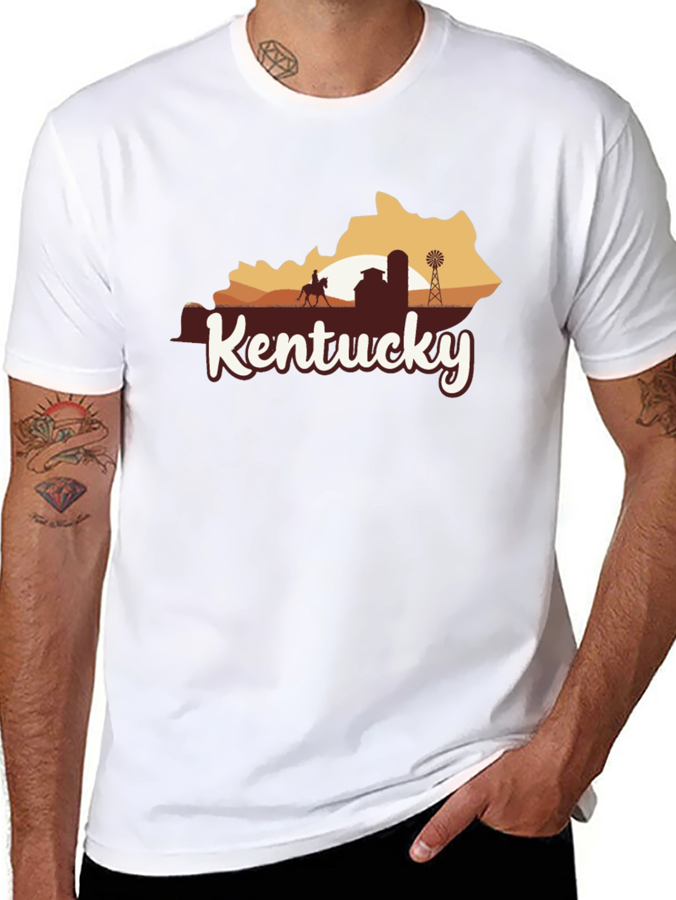 Kentucky State Silhouette Graphic T-Shirt