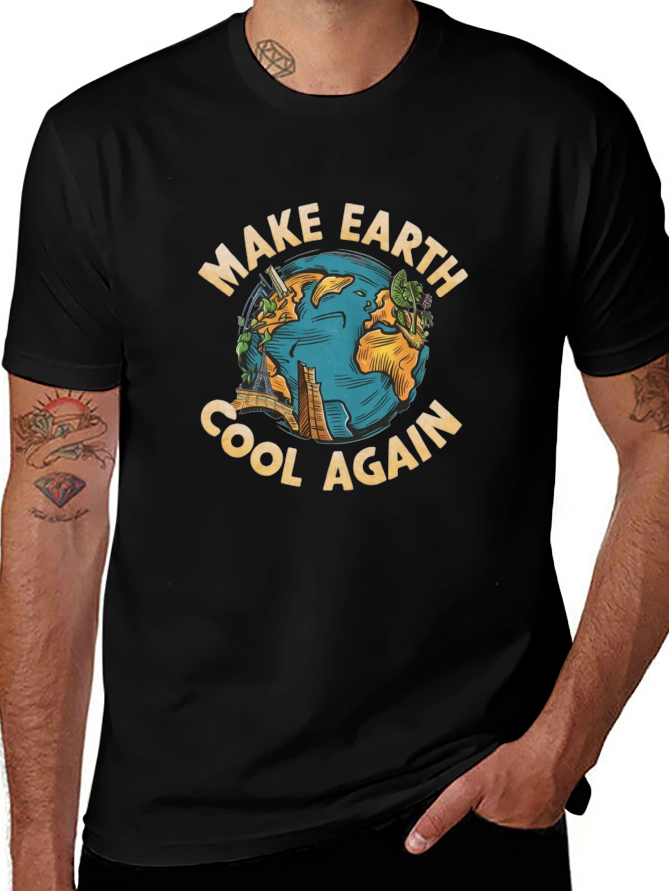 Make Earth Cool Again Graphic Tee - Environmentally Friendly