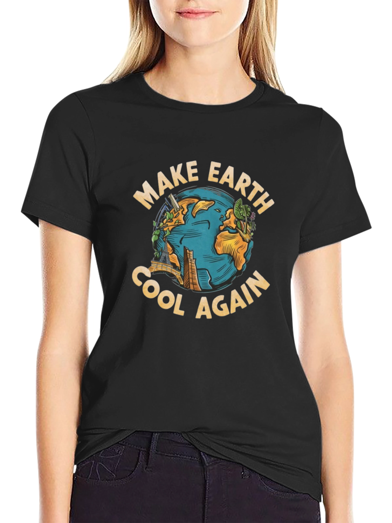 Make Earth Cool Again Graphic Tee - Environmentally Friendly