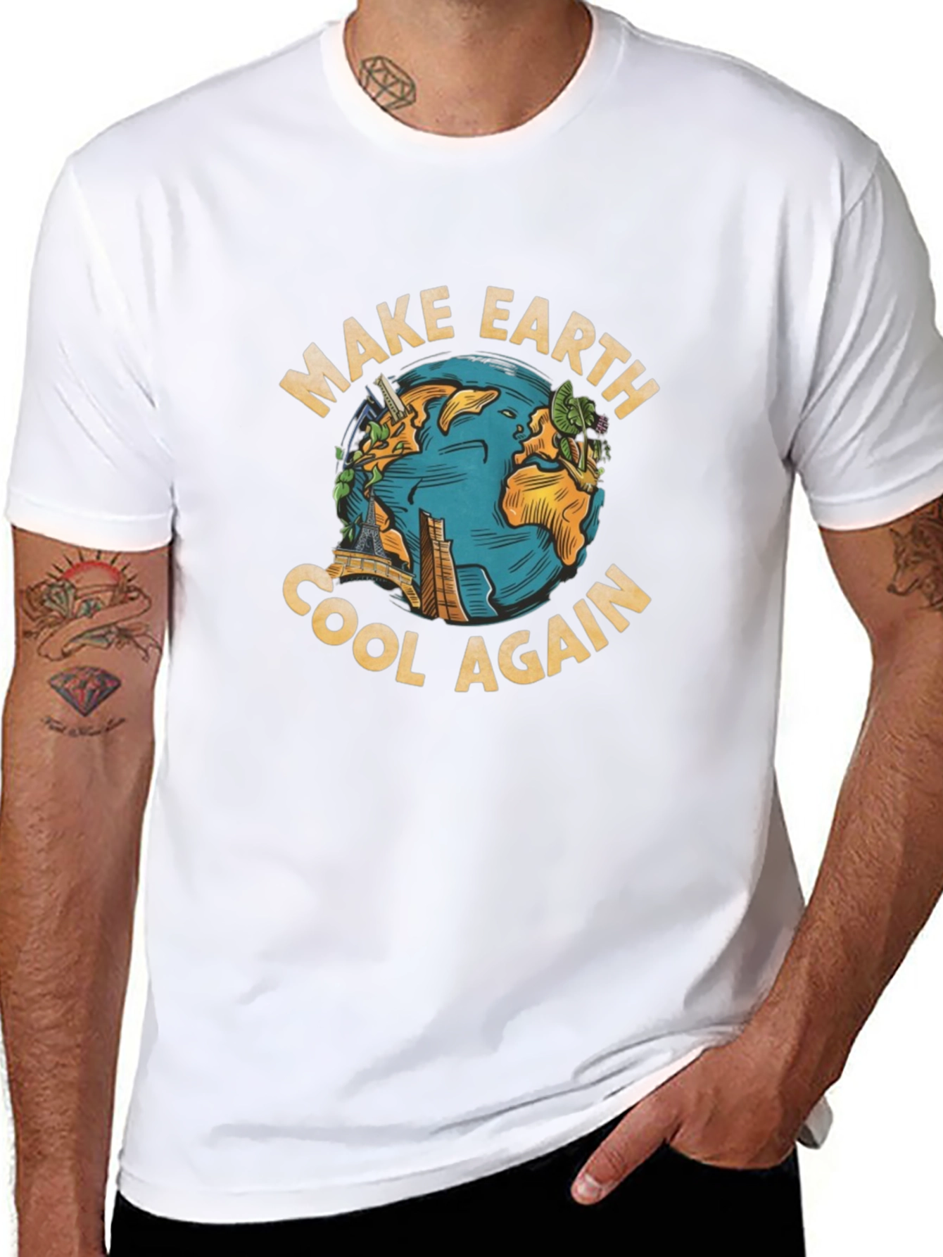 Make Earth Cool Again Graphic Tee - Environmentally Friendly