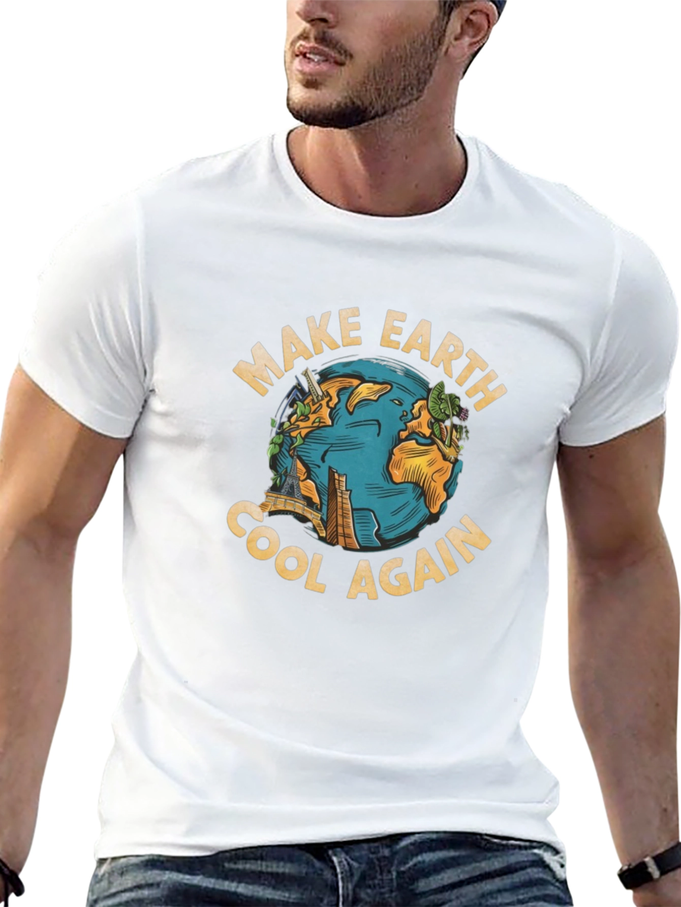 Make Earth Cool Again Graphic Tee - Environmentally Friendly