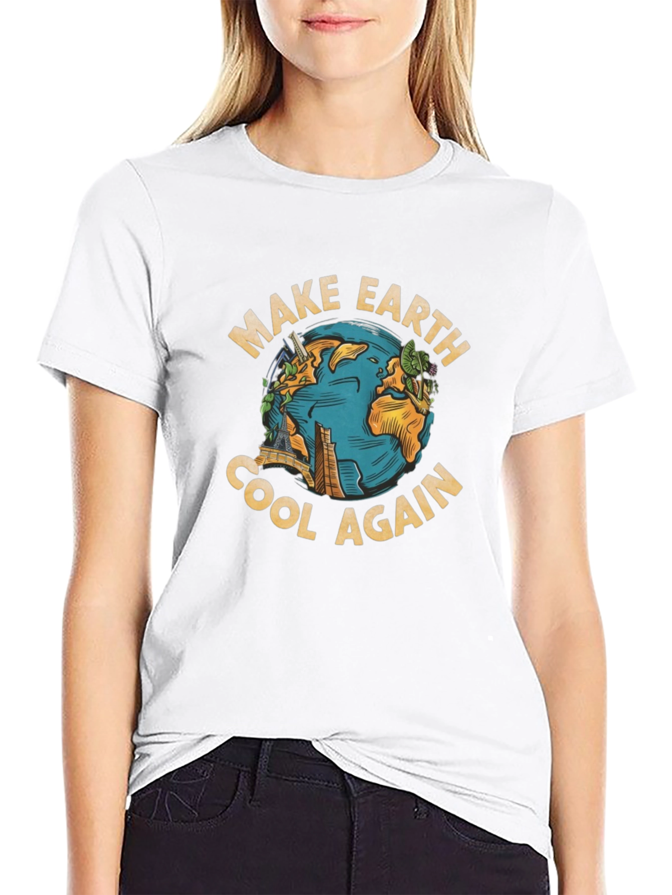 Make Earth Cool Again Graphic Tee - Environmentally Friendly