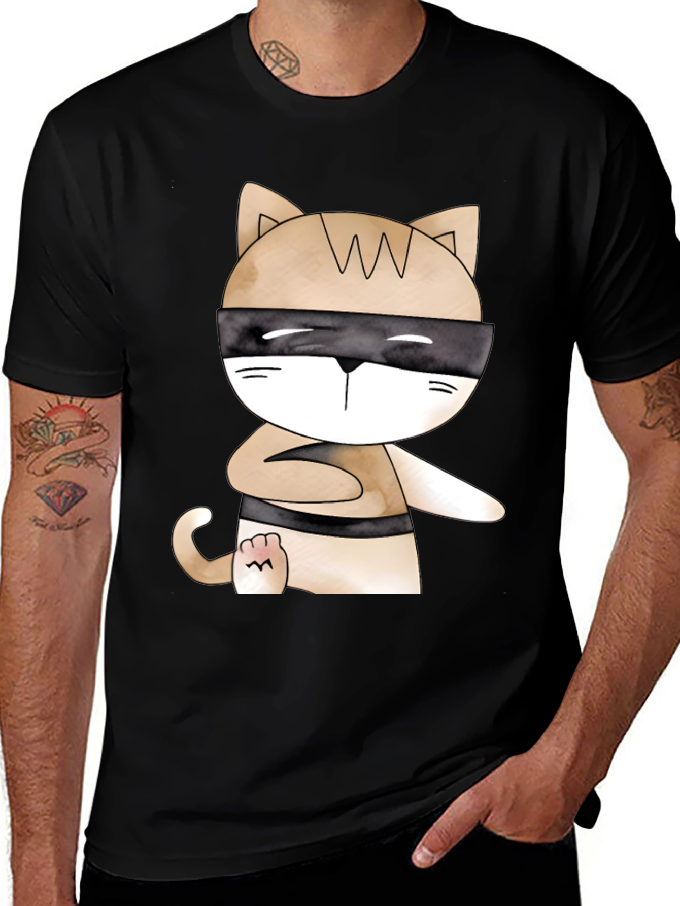 Ninja Cat T-Shirt - Stealth Mode Style