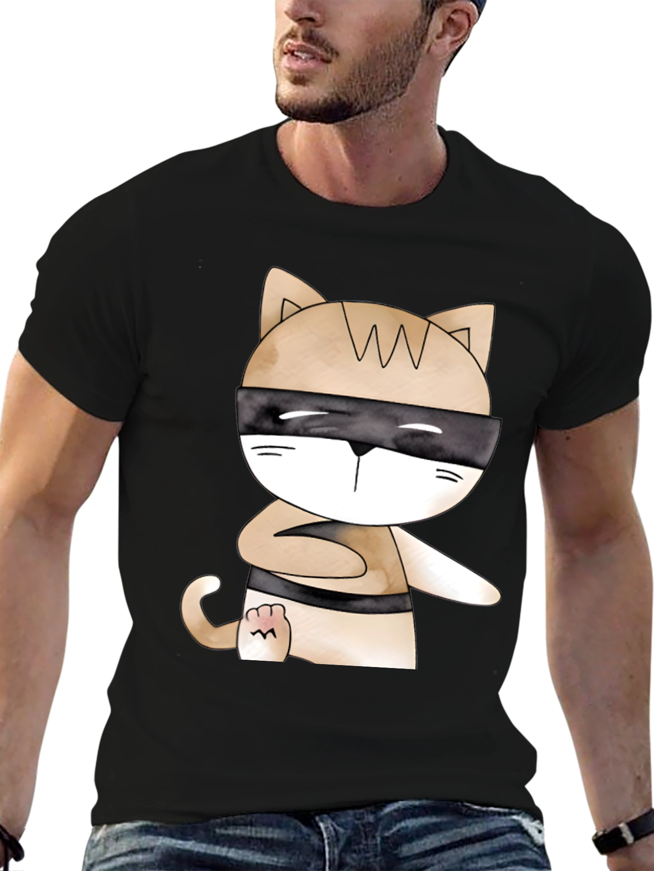 Ninja Cat T-Shirt - Stealth Mode Style