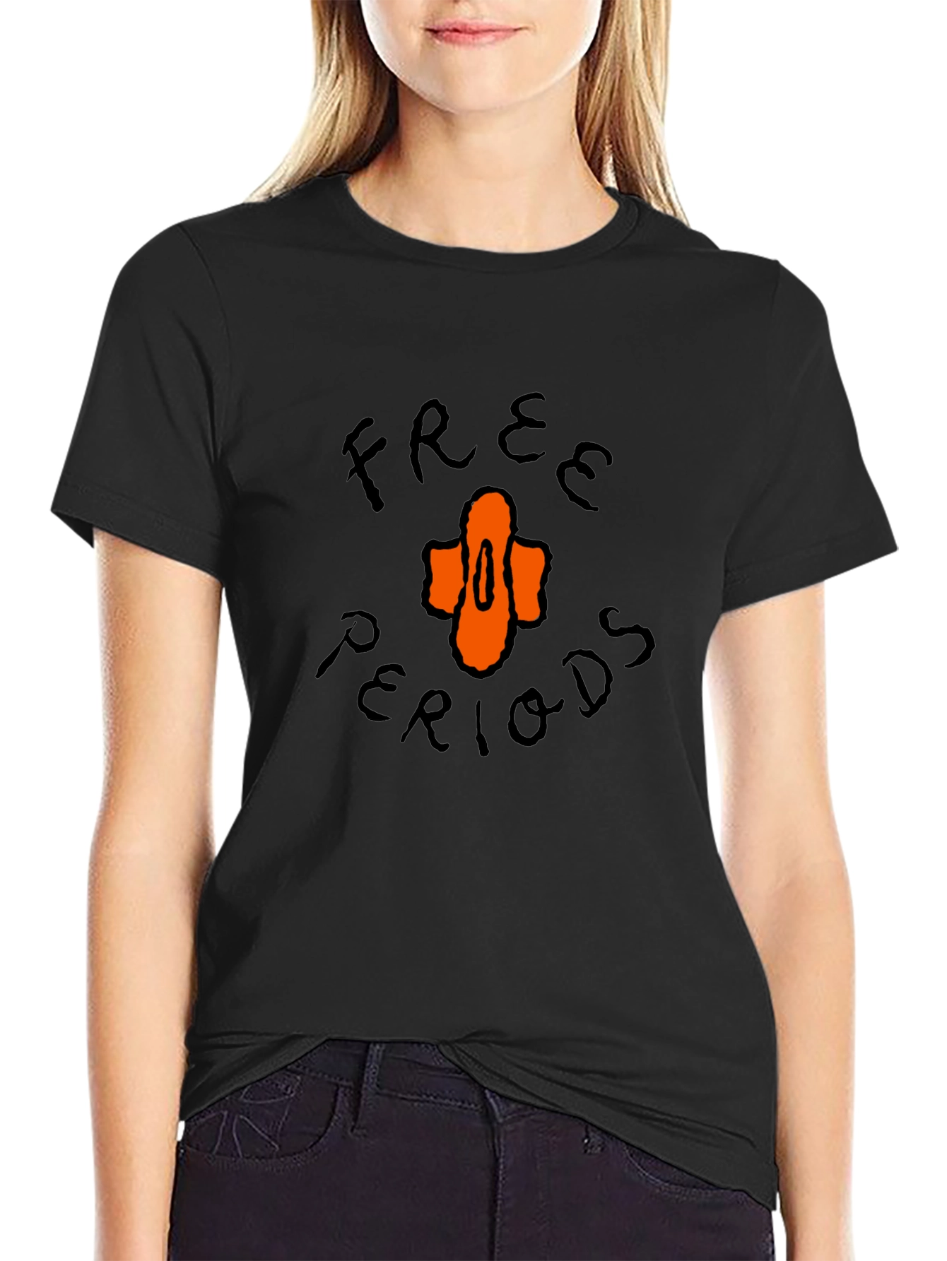 Free Periods Graphic Tee - Unisex Black T-Shirt