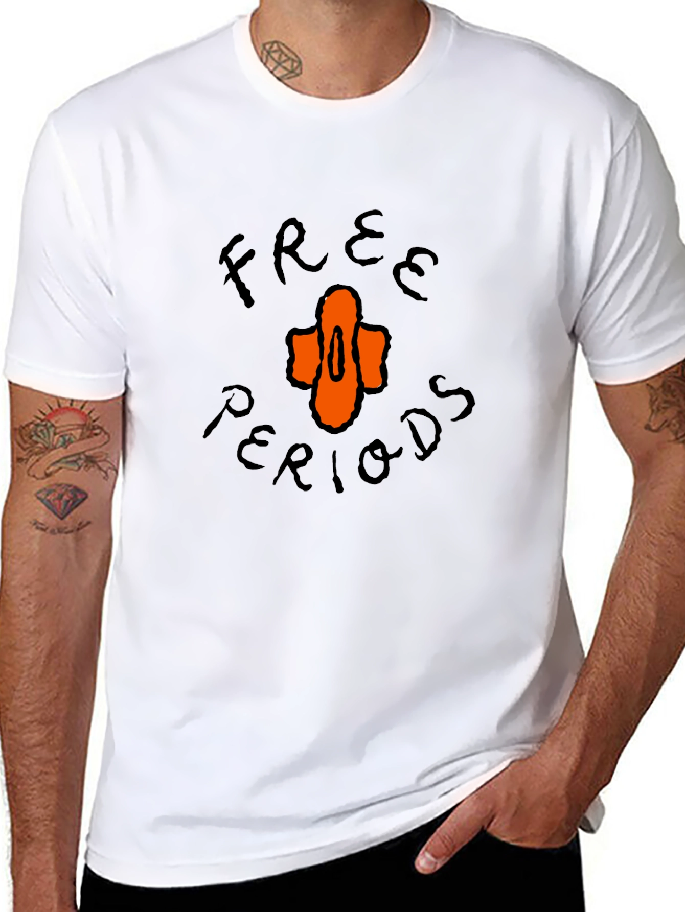 Free Periods Graphic Tee - Unisex Black T-Shirt