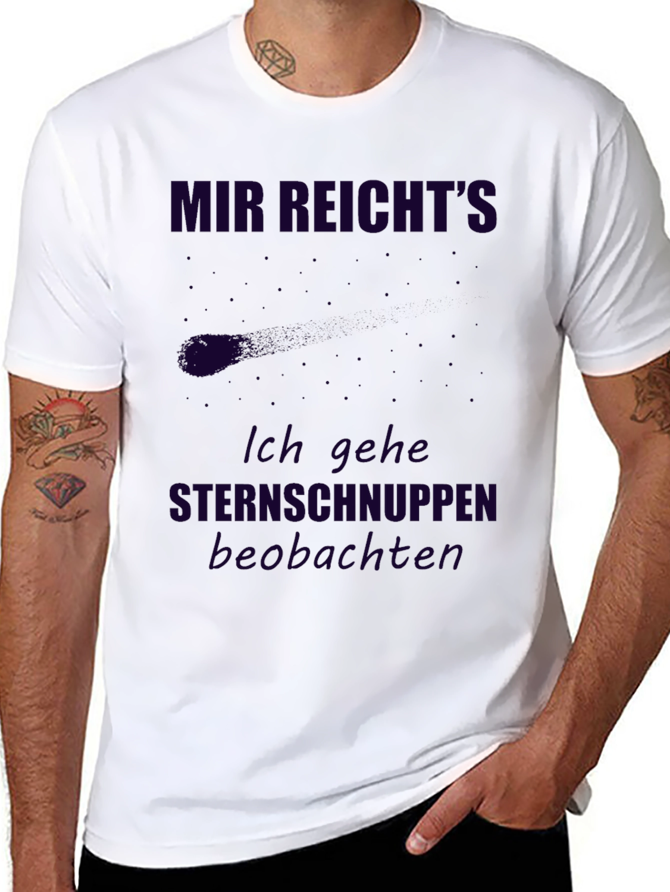 Mir Reichts T-Shirt - Sternschnuppen Beobachten Tee