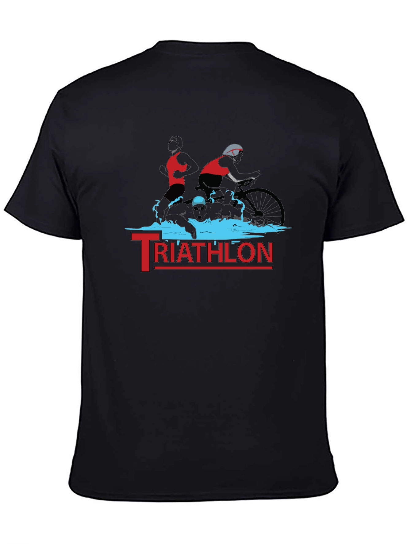 Triathlon T-Shirt: Swim Bike Run Design