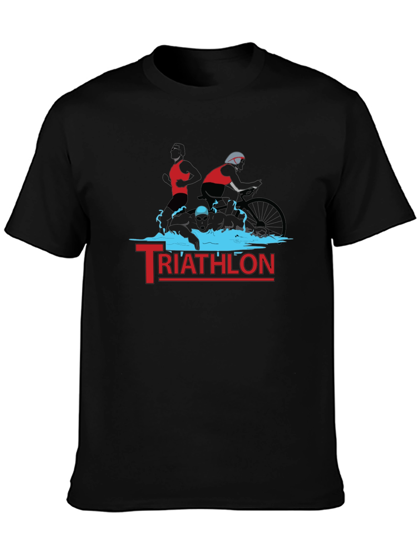 Triathlon T-Shirt: Swim Bike Run Design