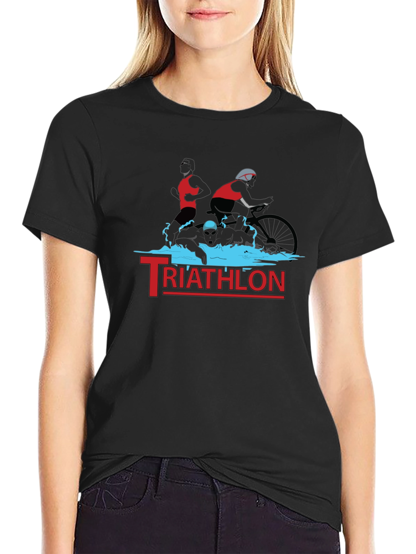Triathlon T-Shirt: Swim Bike Run Design