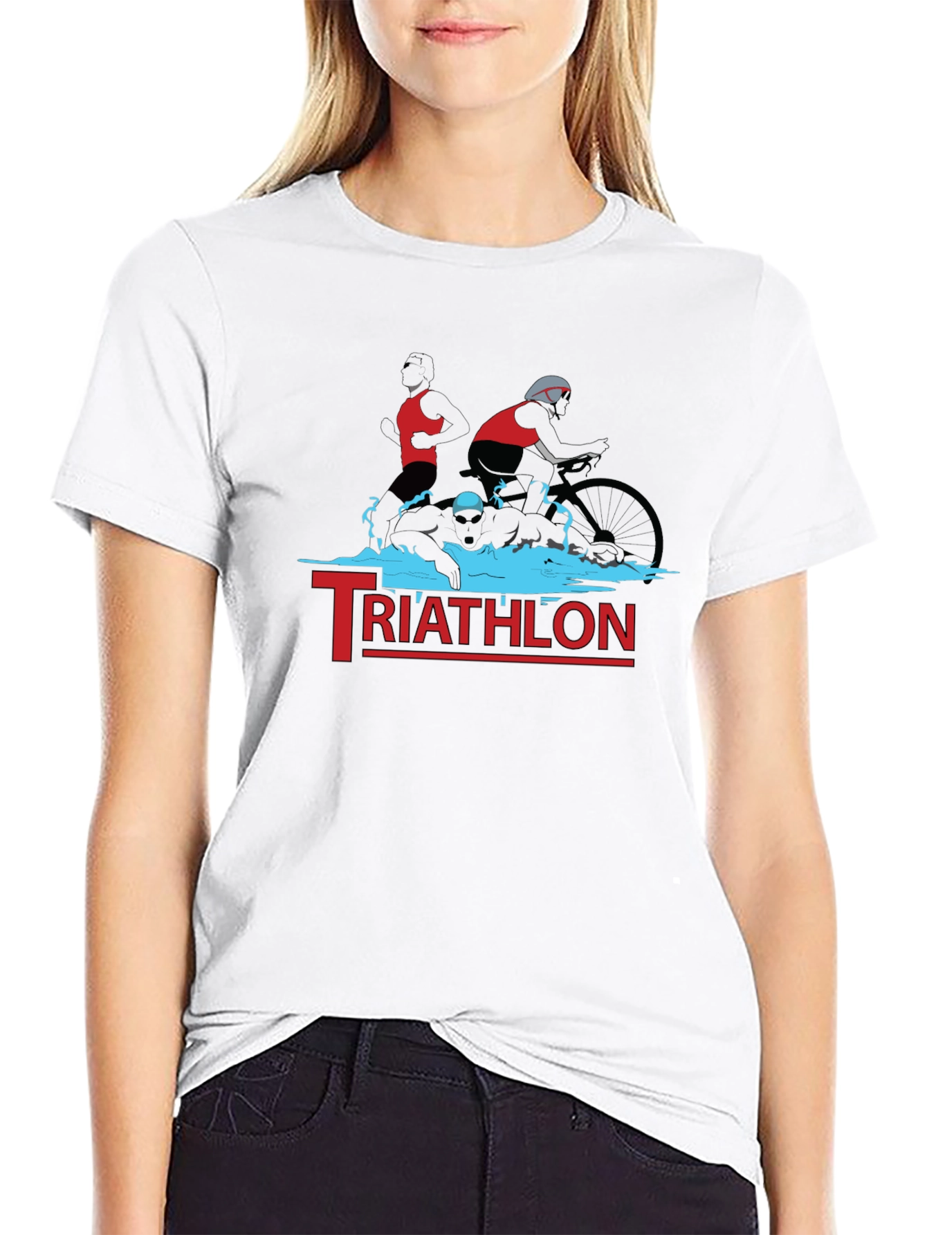 Triathlon T-Shirt: Swim Bike Run Design