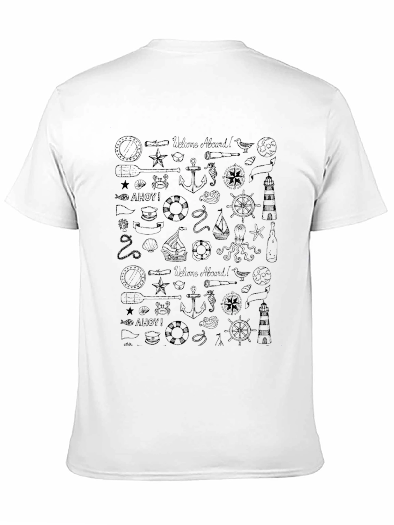 Nautical Patterned Graphic T-Shirt