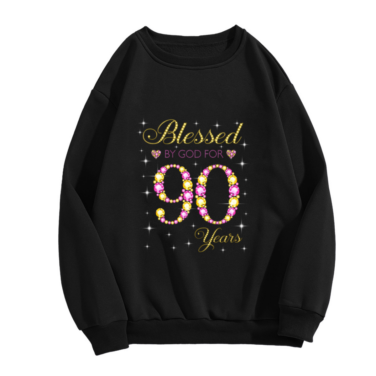 "Blessed" Glitter Celebration Design - Crewneck Sweatshirt | Blessed, Inspirational, Faith Gift