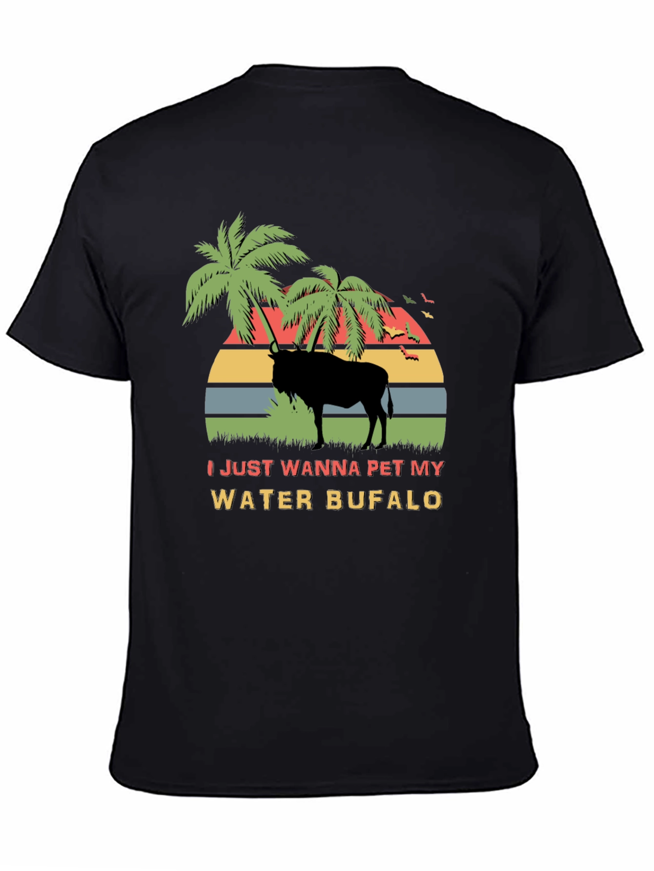 Water Buffalo Graphic Tee - Tropical Sunset T-Shirt