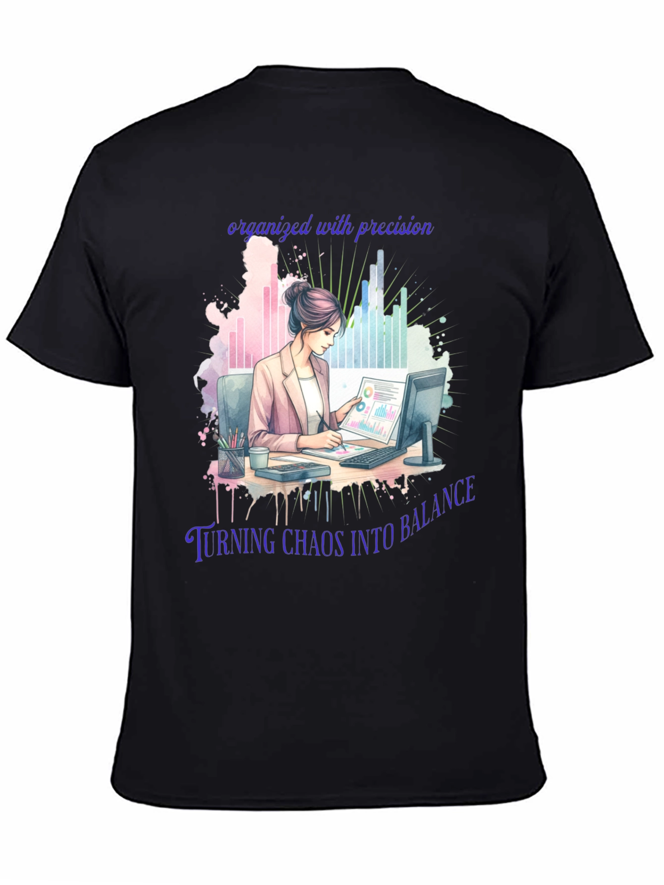 Organized Precision T-Shirt: Balance in Chaos