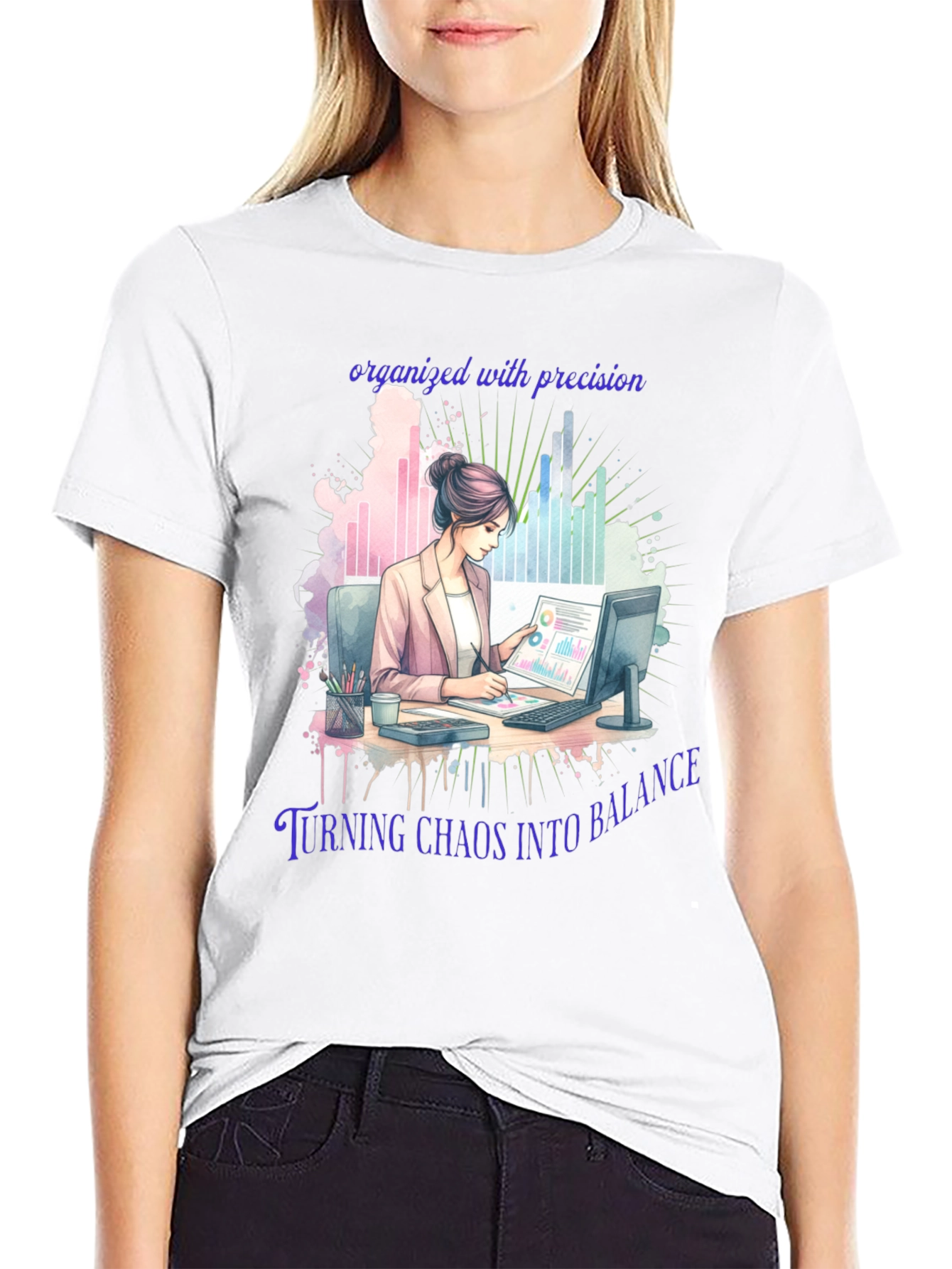 Organized Precision T-Shirt: Balance in Chaos