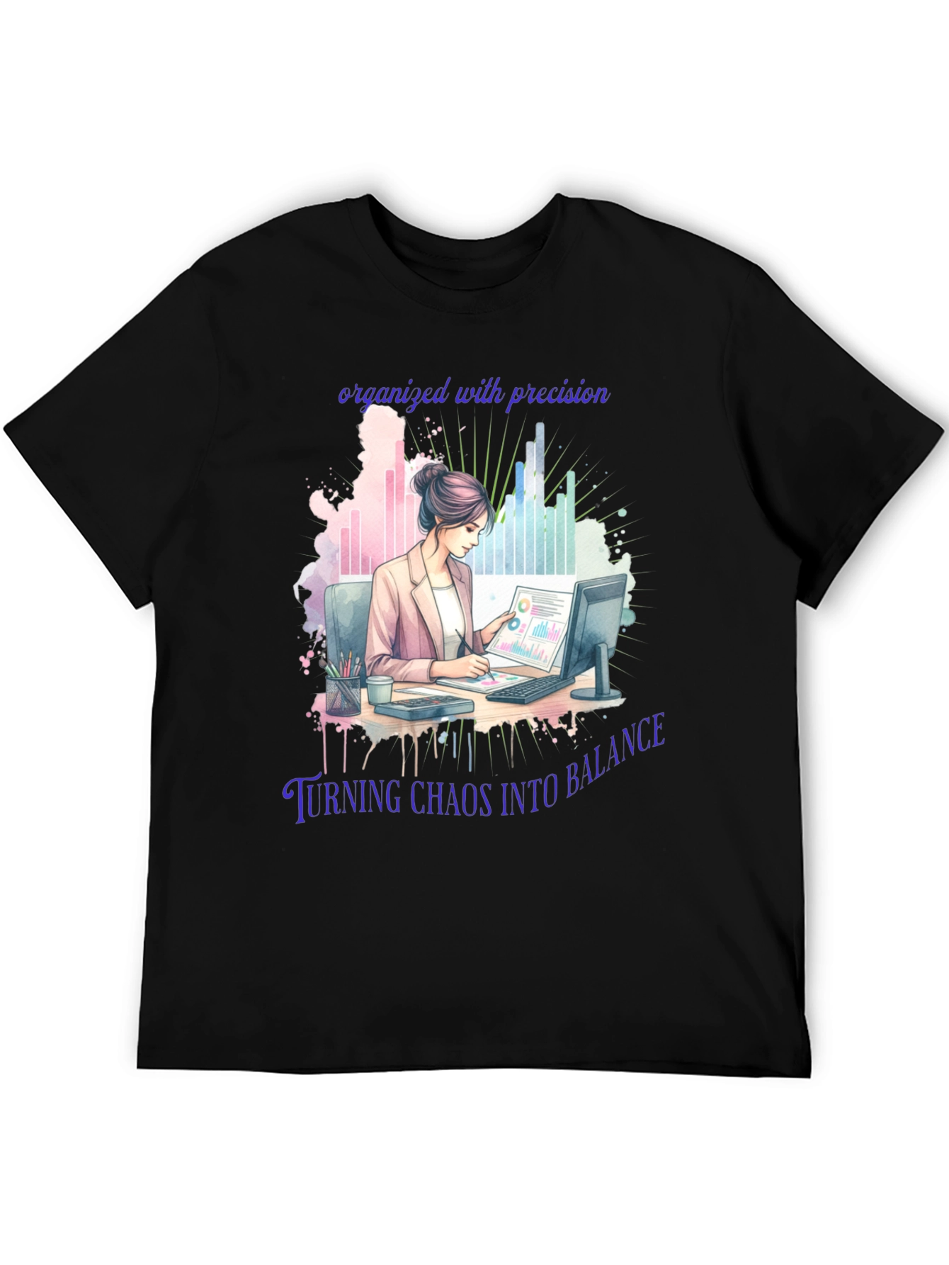 Organized Precision T-Shirt: Balance in Chaos