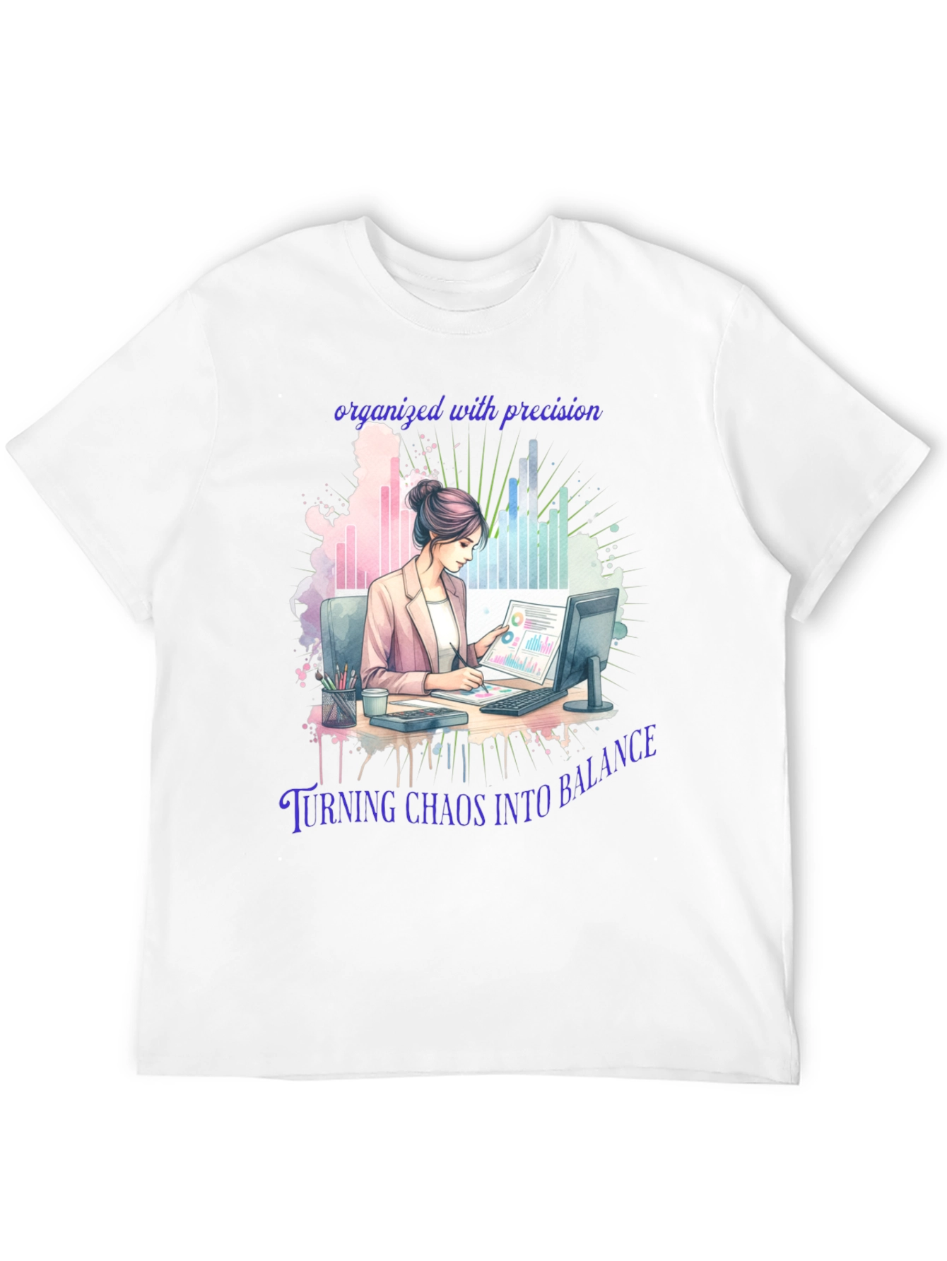 Organized Precision T-Shirt: Balance in Chaos